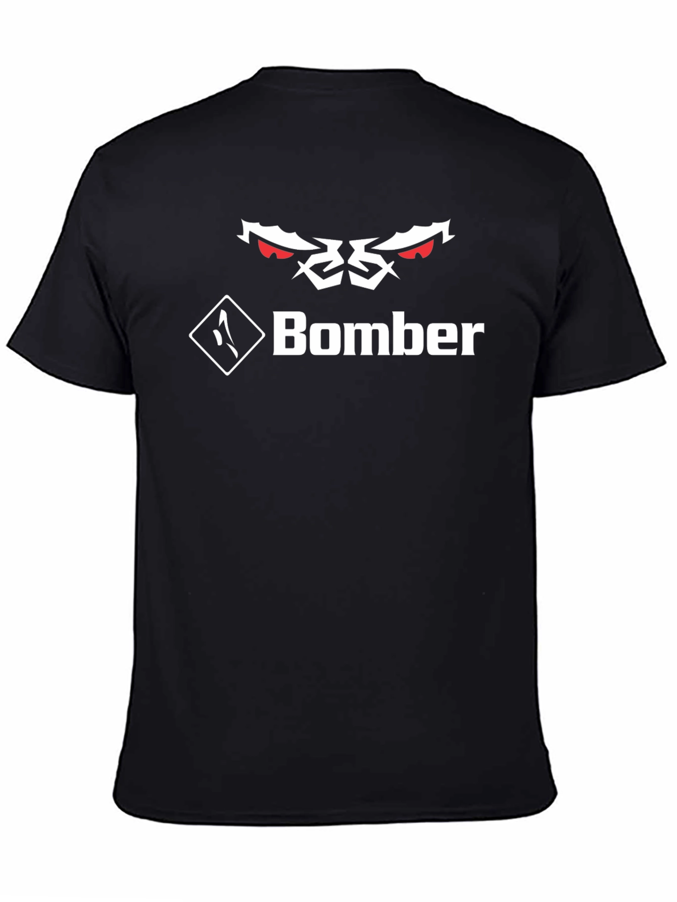 Bomber Graphic Tee - Black Crew Neck T-Shirt