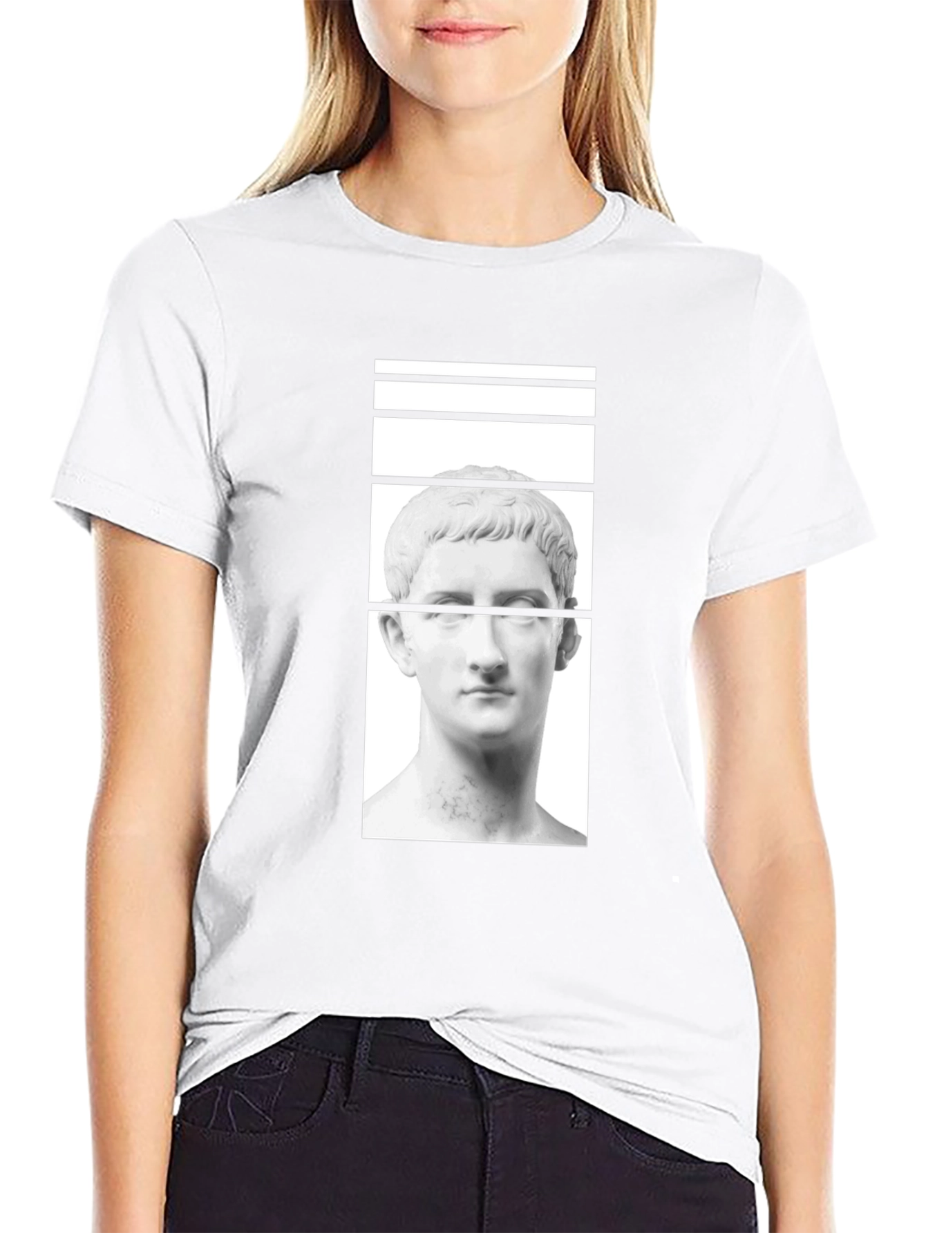 Modern Art Roman Bust Graphic Tee