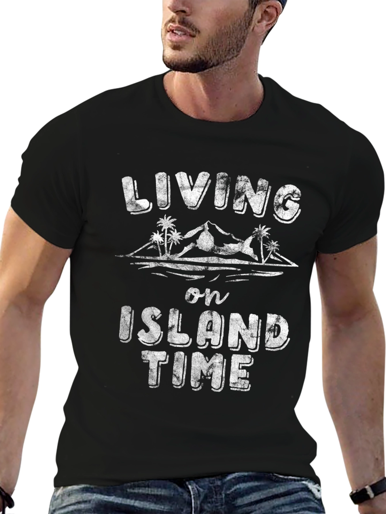 Living on Island Time T-Shirt - Tropical Vacation Vibes