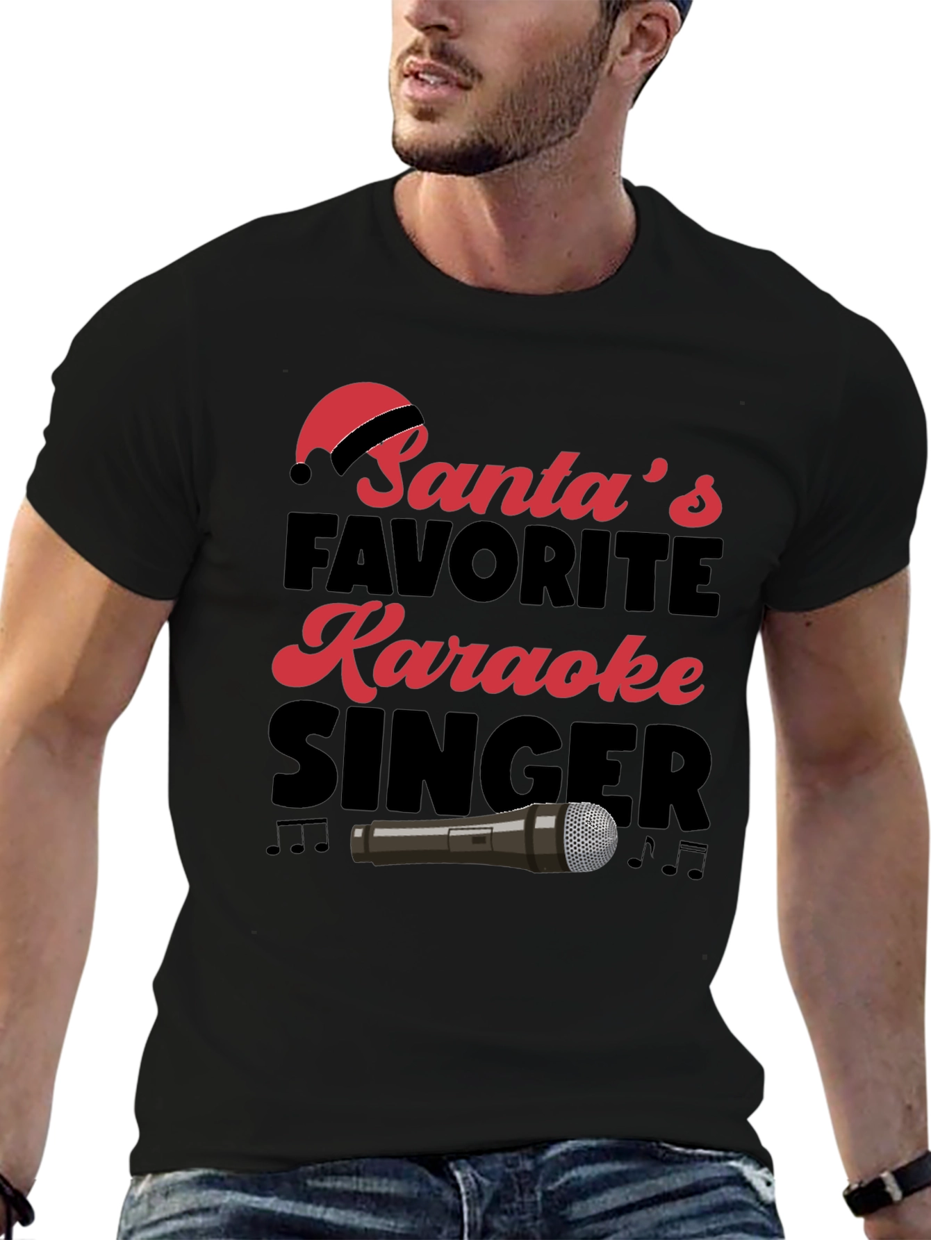 Santas Favorite Karaoke Singer T-Shirt