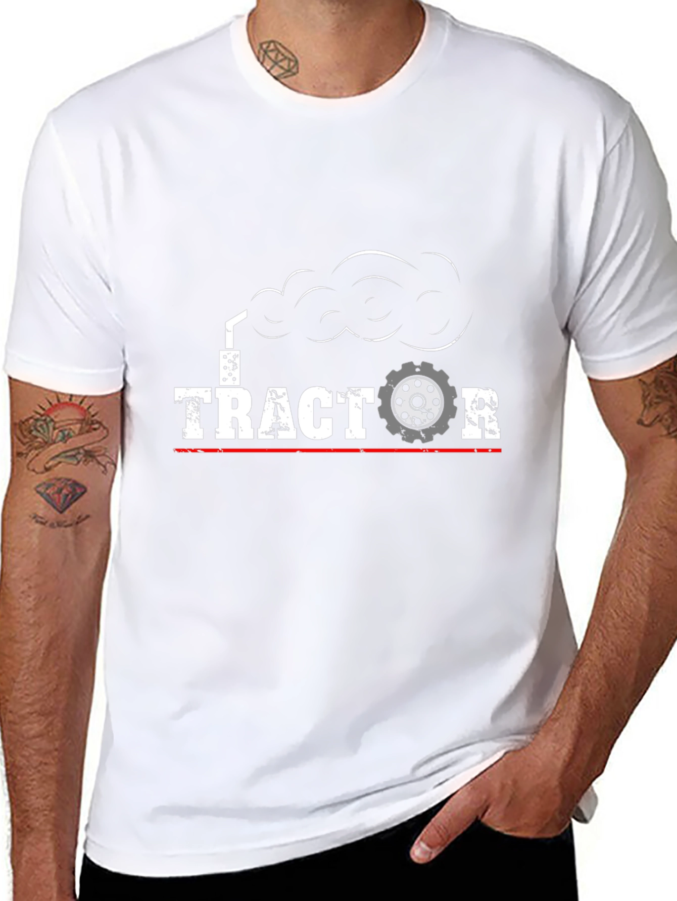 Tractor Graphic T-Shirt - Black Cotton Tee