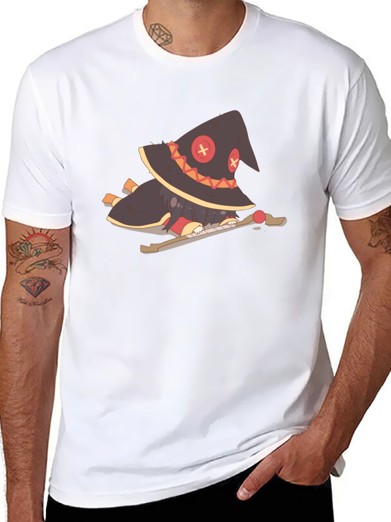 Anime Character Graphic Black T-Shirt