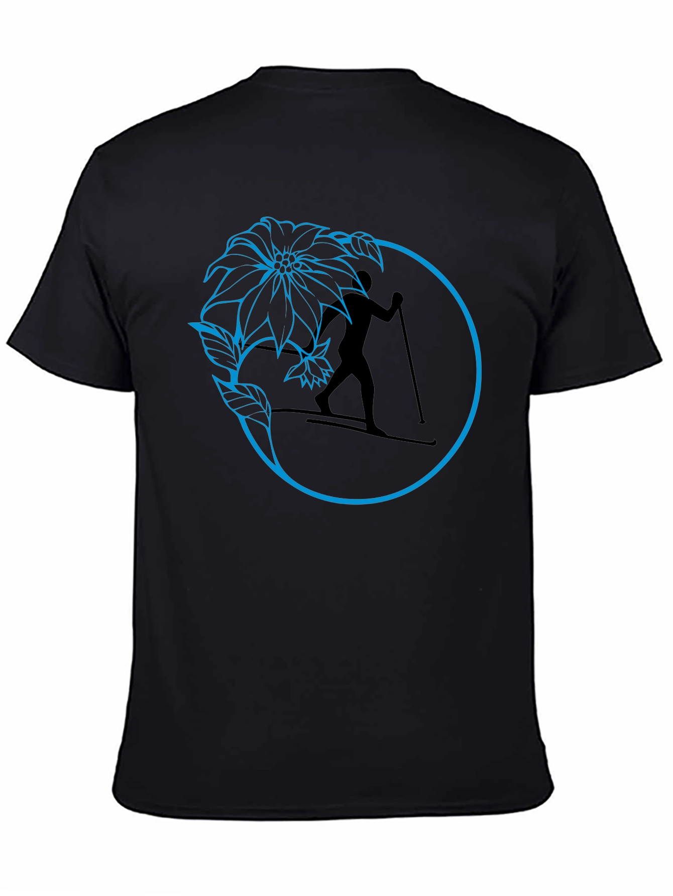 Skiing Flower Graphic Tee