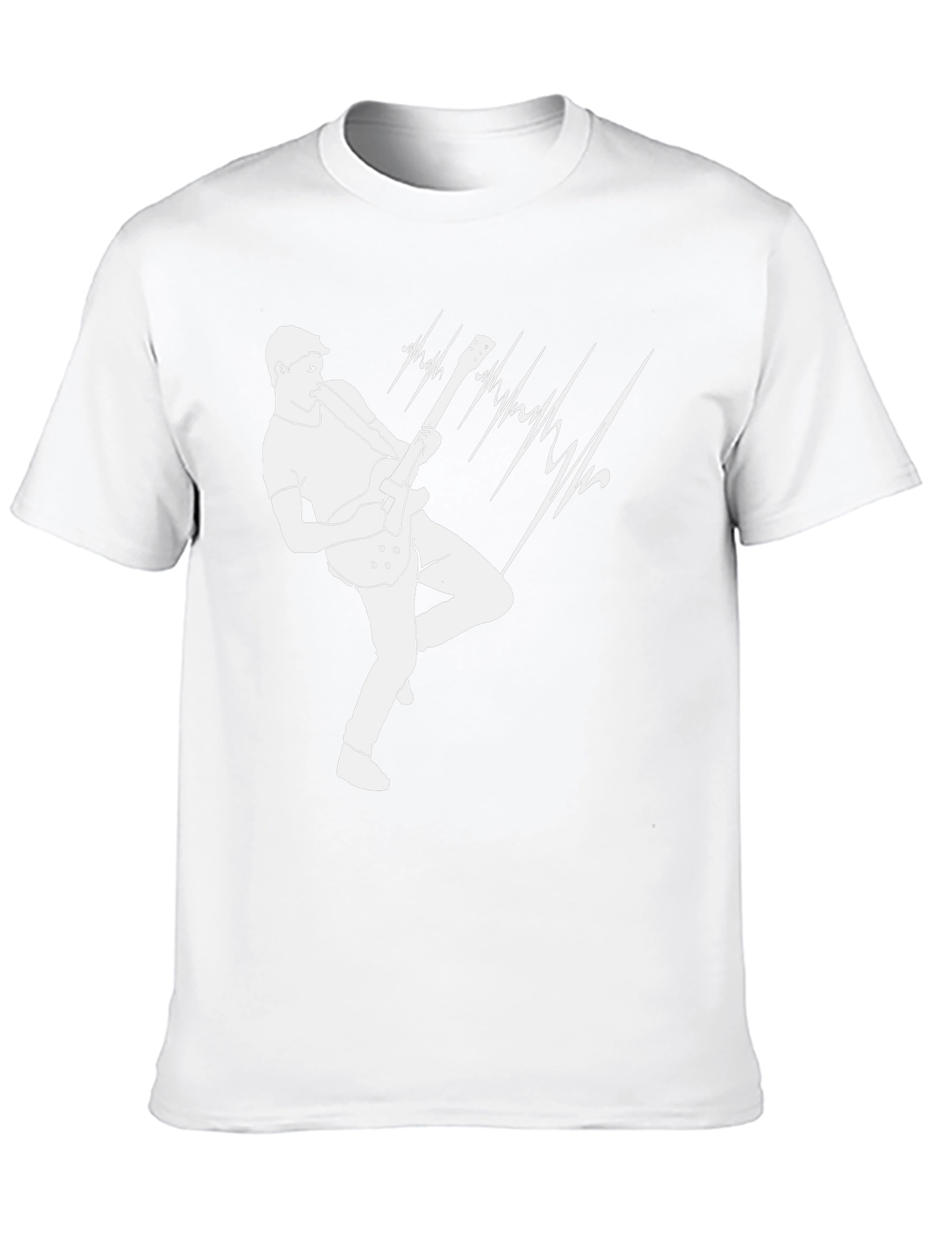 Electric Guitar Player Graphic Tee - Black
