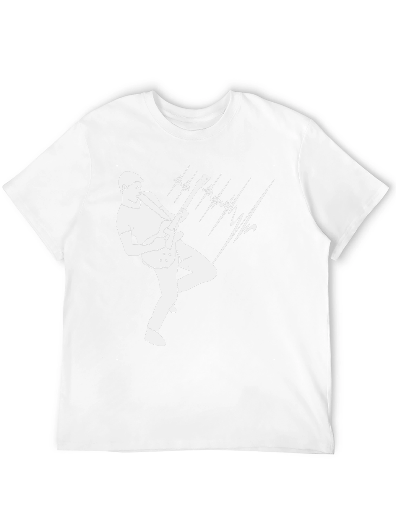 Electric Guitar Player Graphic Tee - Black