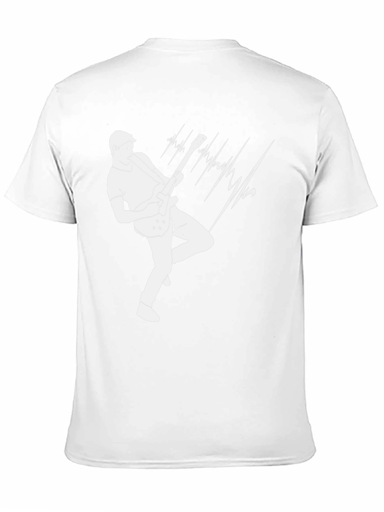 Electric Guitar Player Graphic Tee - Black