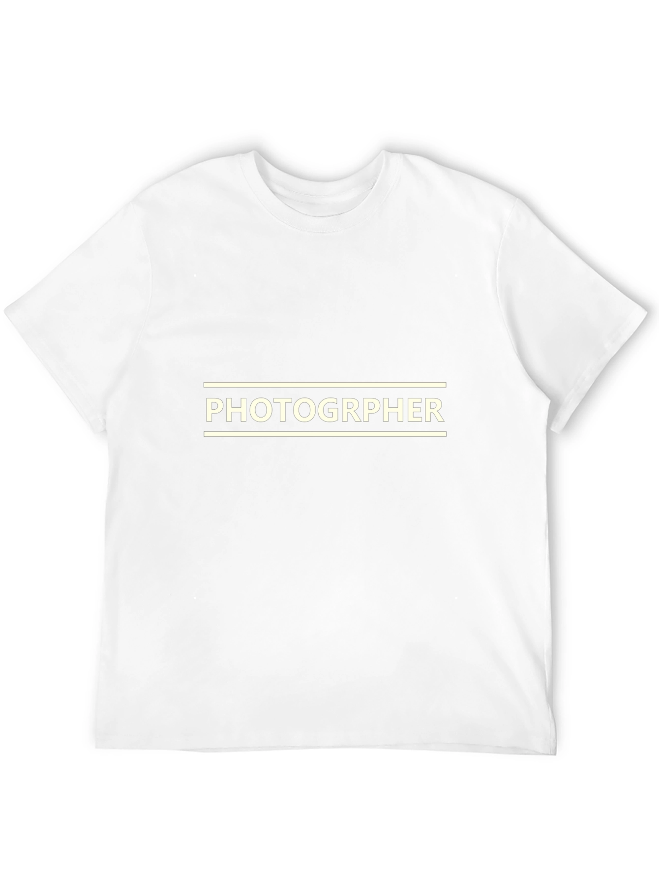 Photographer Graphic Tee - Black Cotton Crew Neck