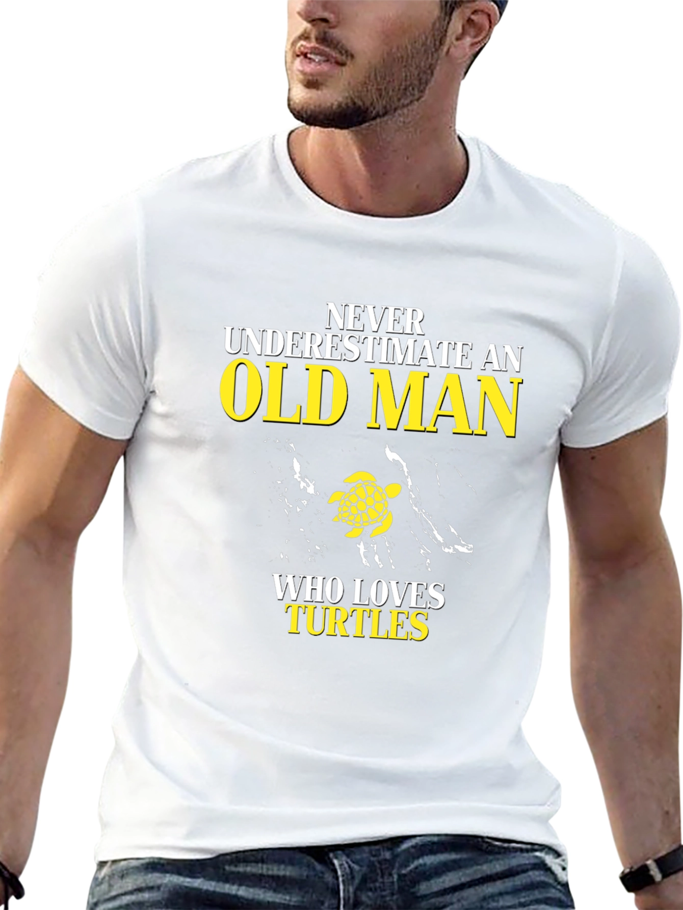 Never Underestimate an Old Man Turtle Lover T-Shirt