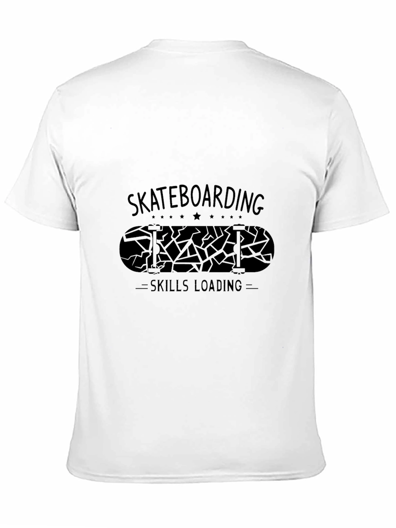 Skateboarding Skills Loading Graphic Black T-Shirt