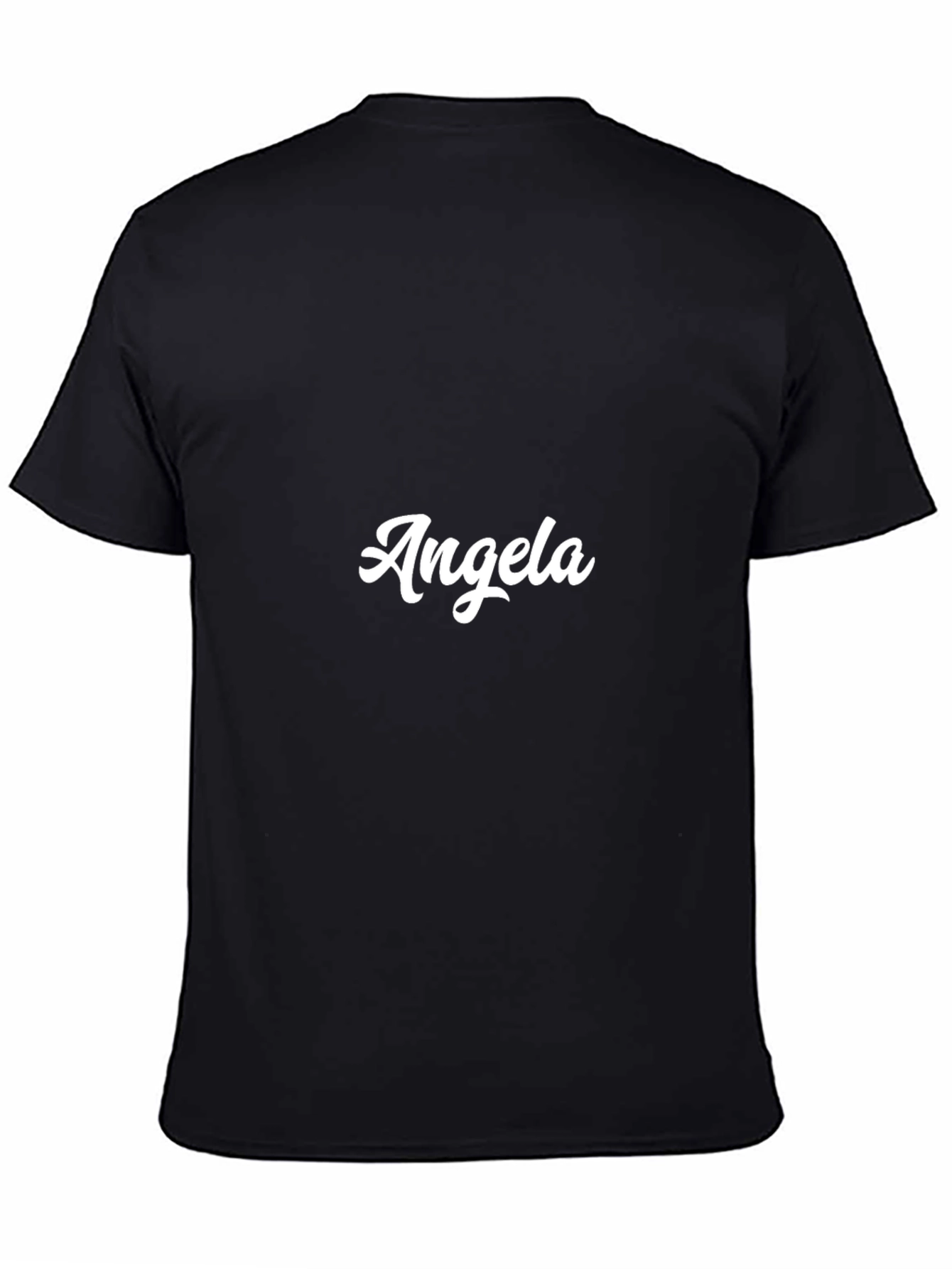 Personalized Angela Black T-Shirt