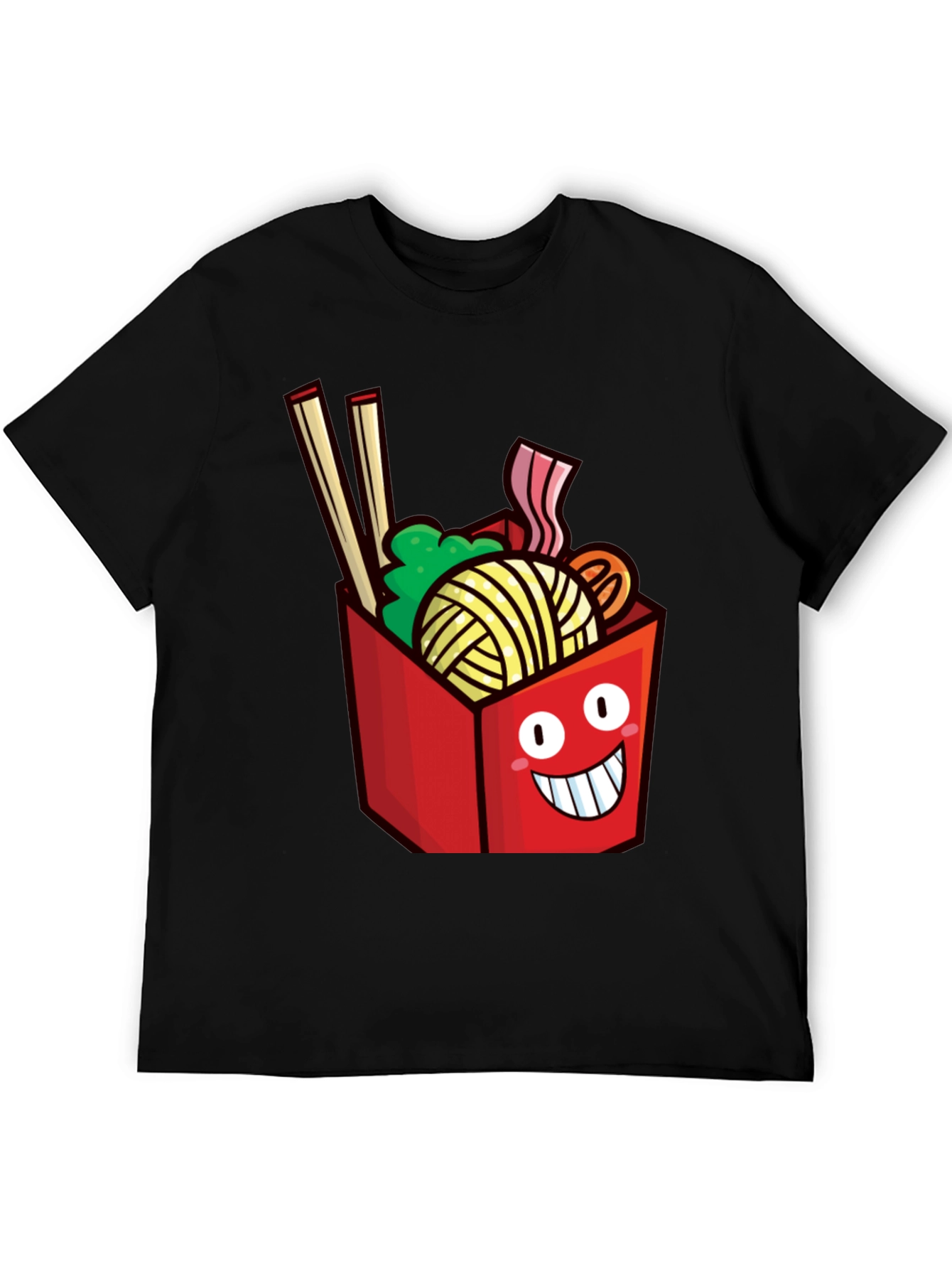 Noodle Box Graphic T-Shirt - Funny Ramen Design