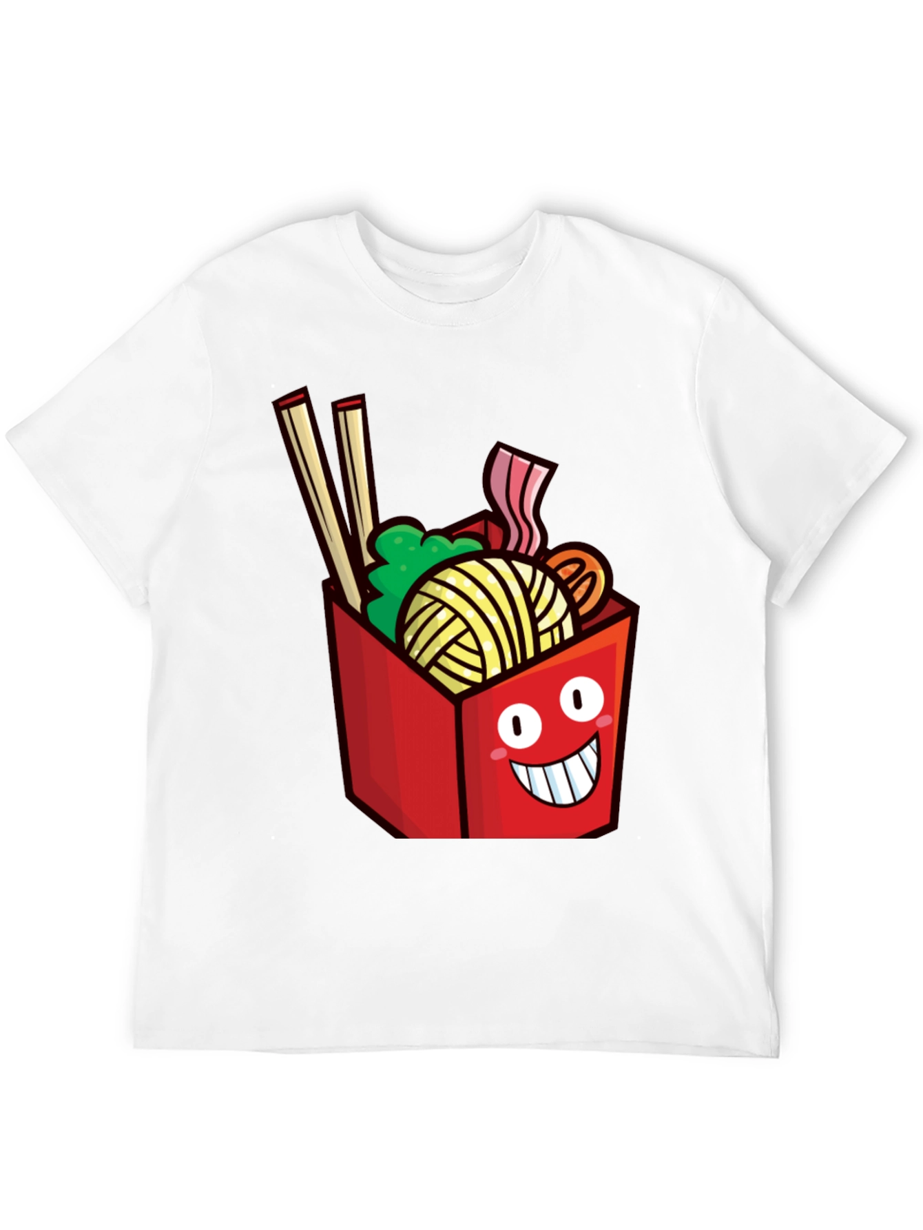 Noodle Box Graphic T-Shirt - Funny Ramen Design