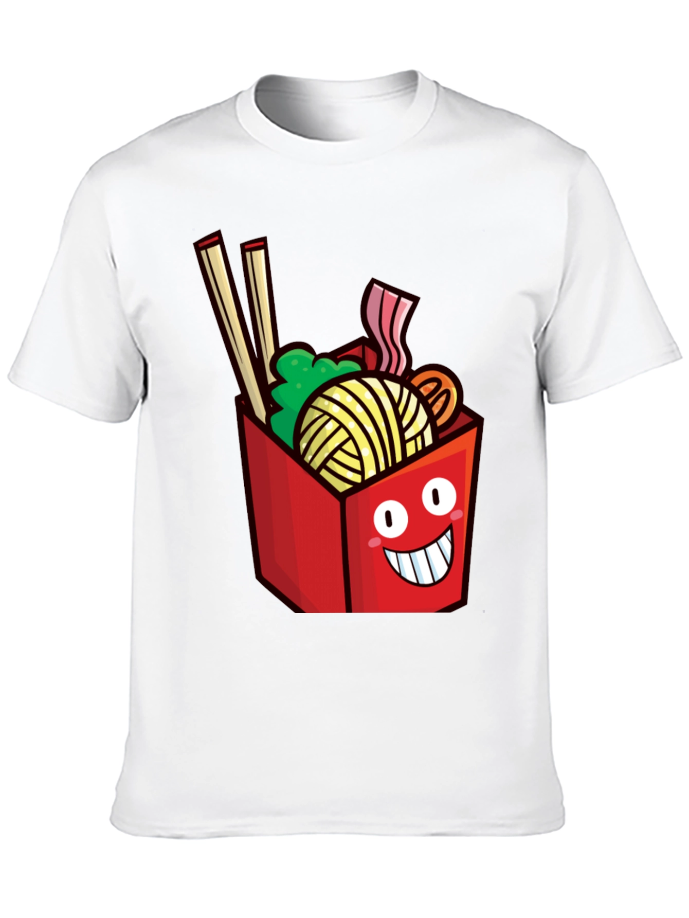 Noodle Box Graphic T-Shirt - Funny Ramen Design