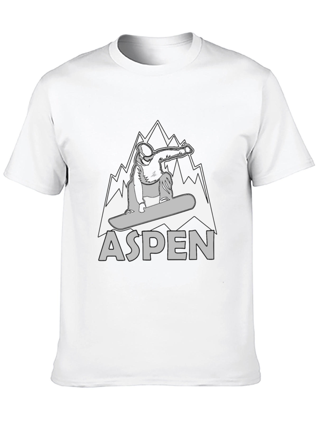Aspen Snowboarder Graphic T-Shirt - Black