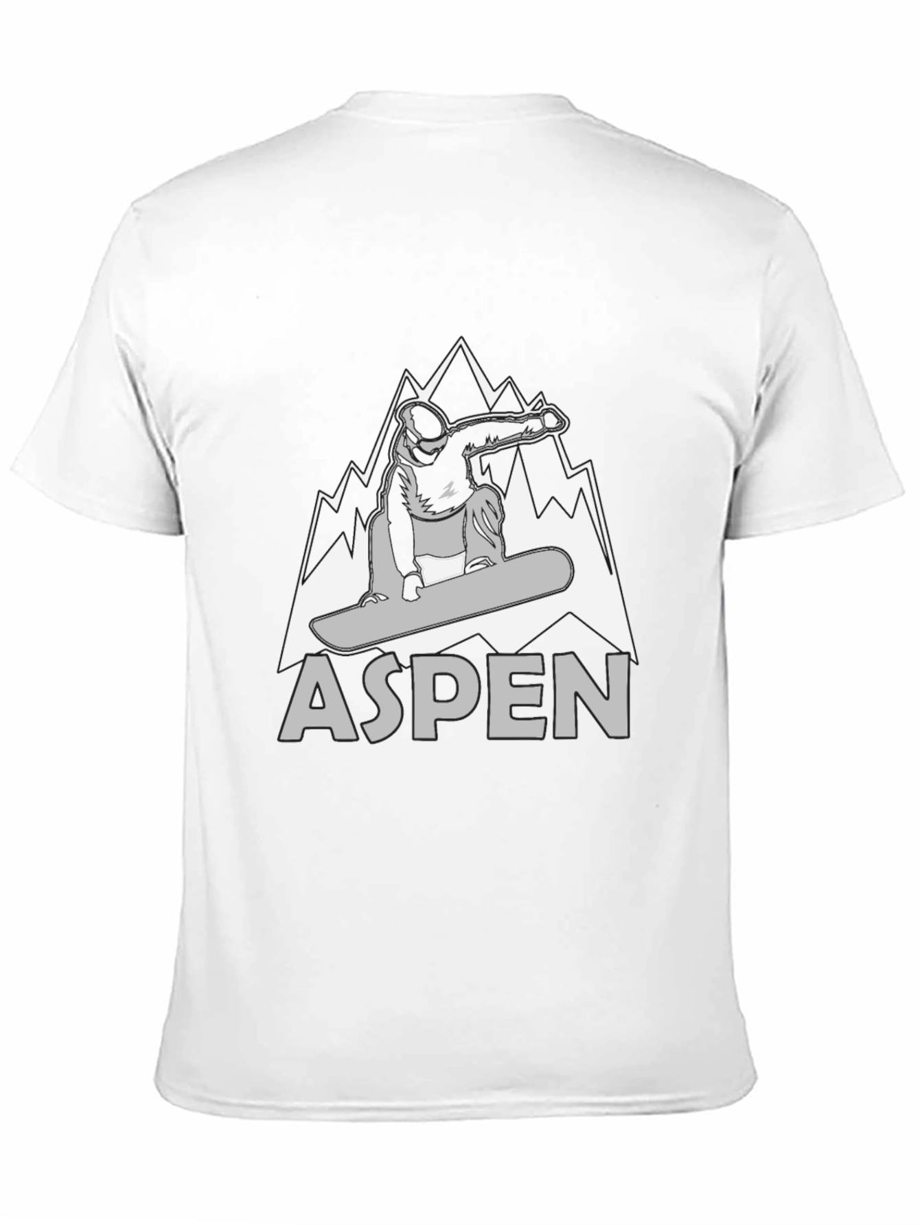 Aspen Snowboarder Graphic T-Shirt - Black