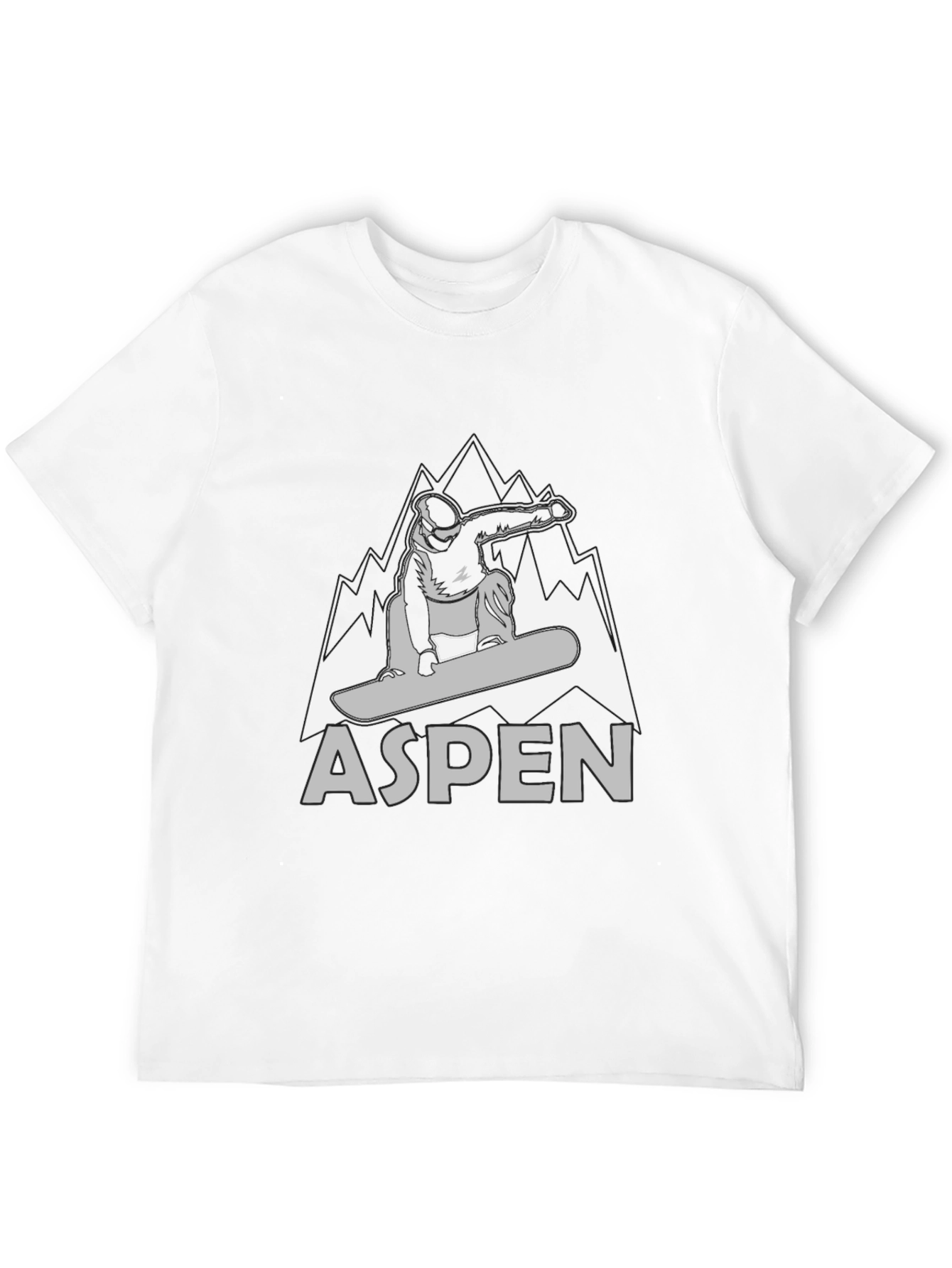 Aspen Snowboarder Graphic T-Shirt - Black