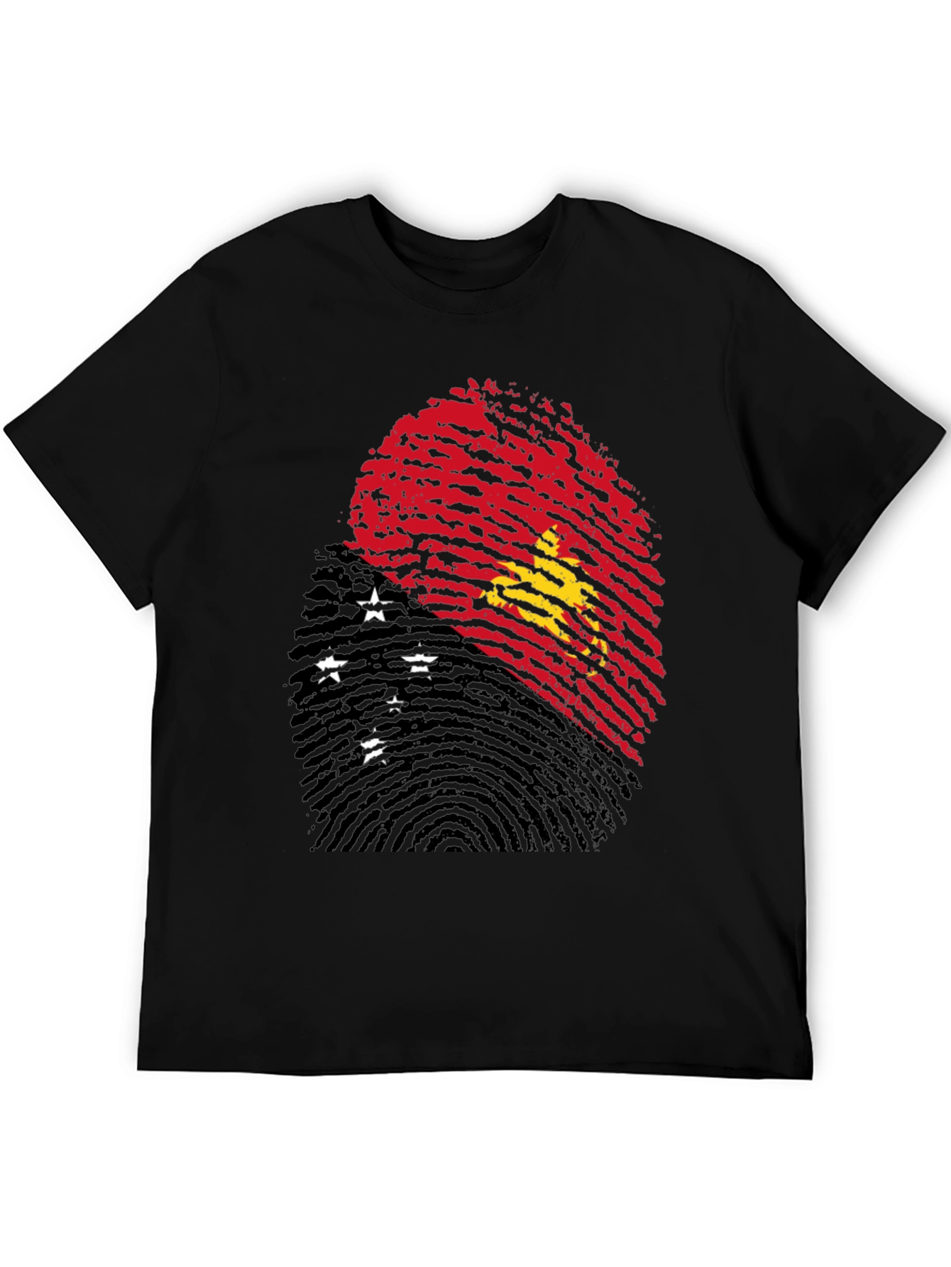 Papua New Guinea Flag Fingerprint T-Shirt