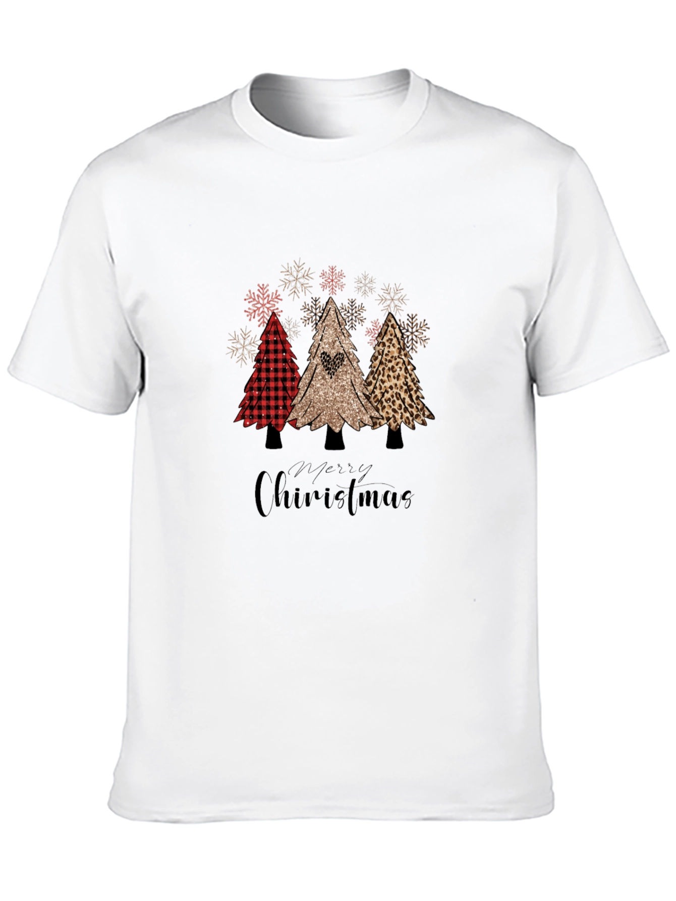 Festive Christmas Tree Graphic T-Shirt
