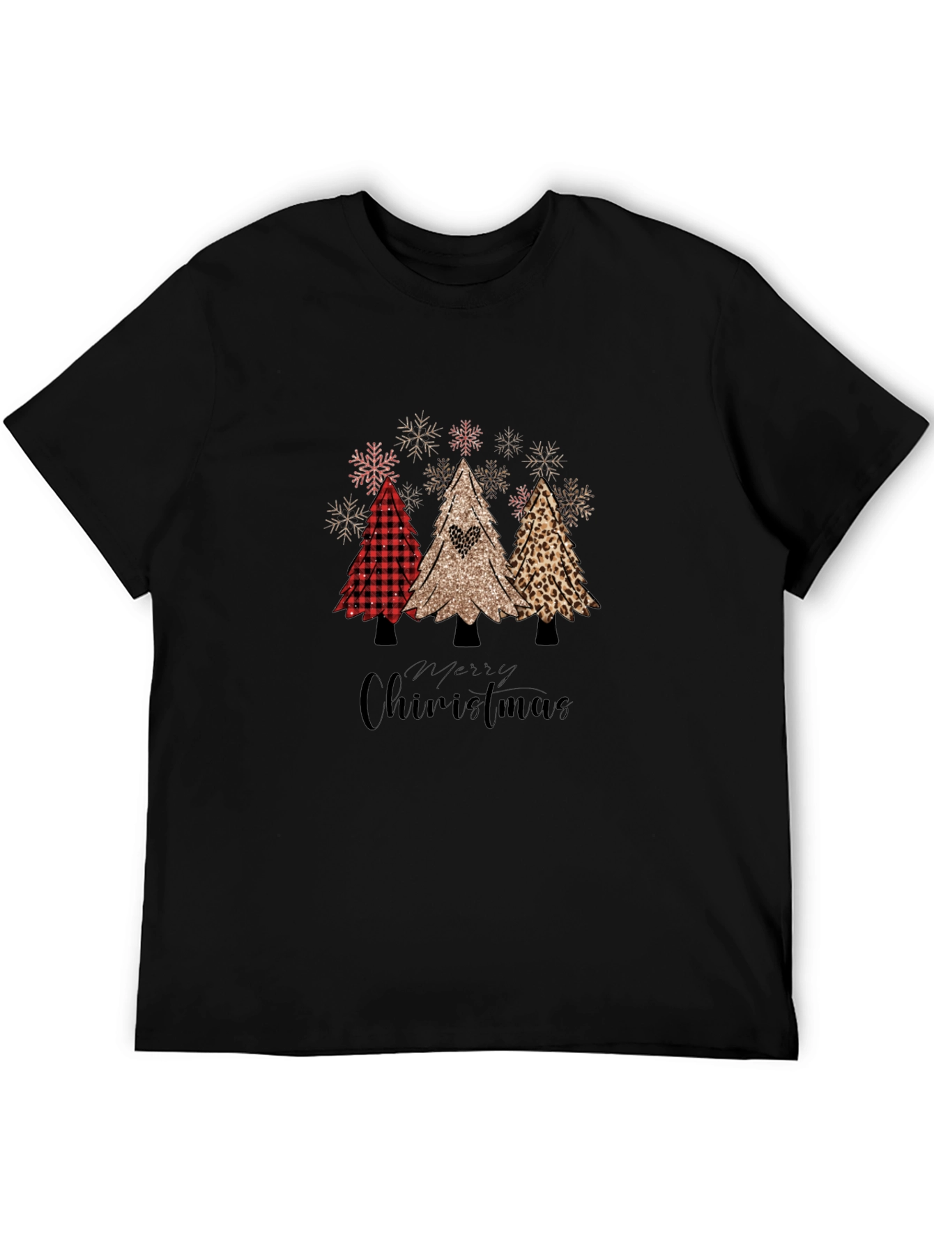 Festive Christmas Tree Graphic T-Shirt