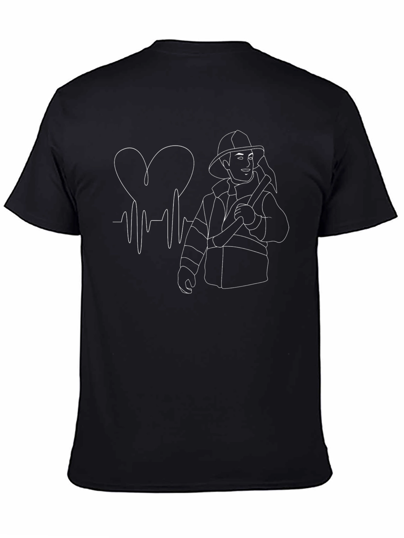 Firefighter Heartbeat T-Shirt