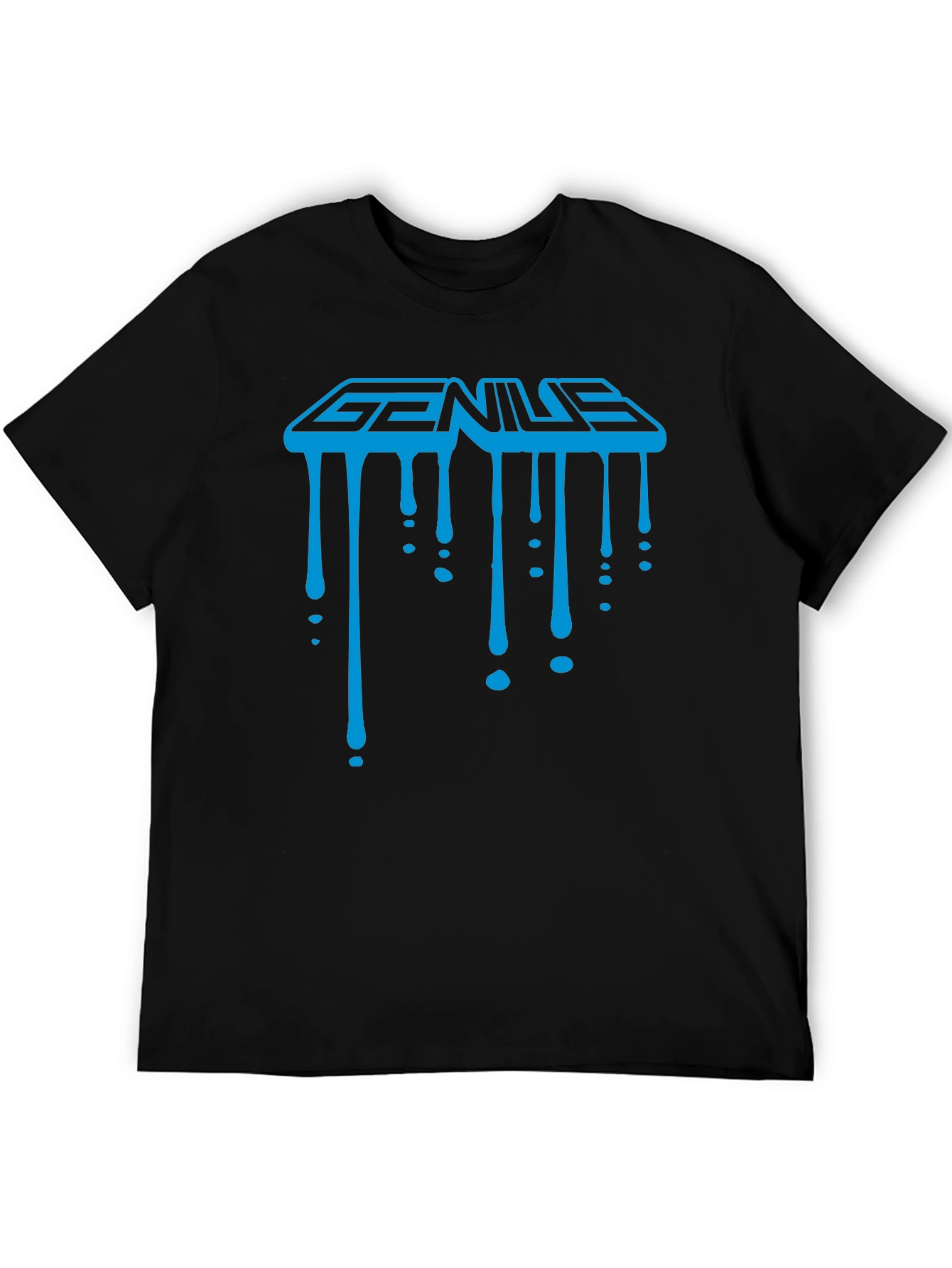 Genius Drip Graphic T-Shirt - Cool Trendy Black Tee