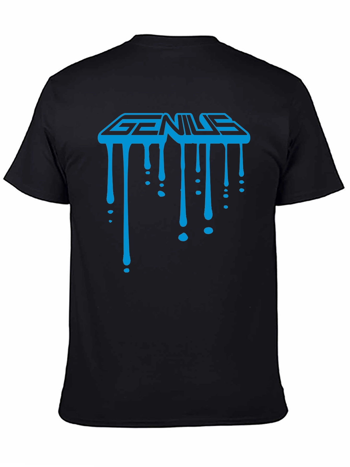 Genius Drip Graphic T-Shirt - Cool Trendy Black Tee