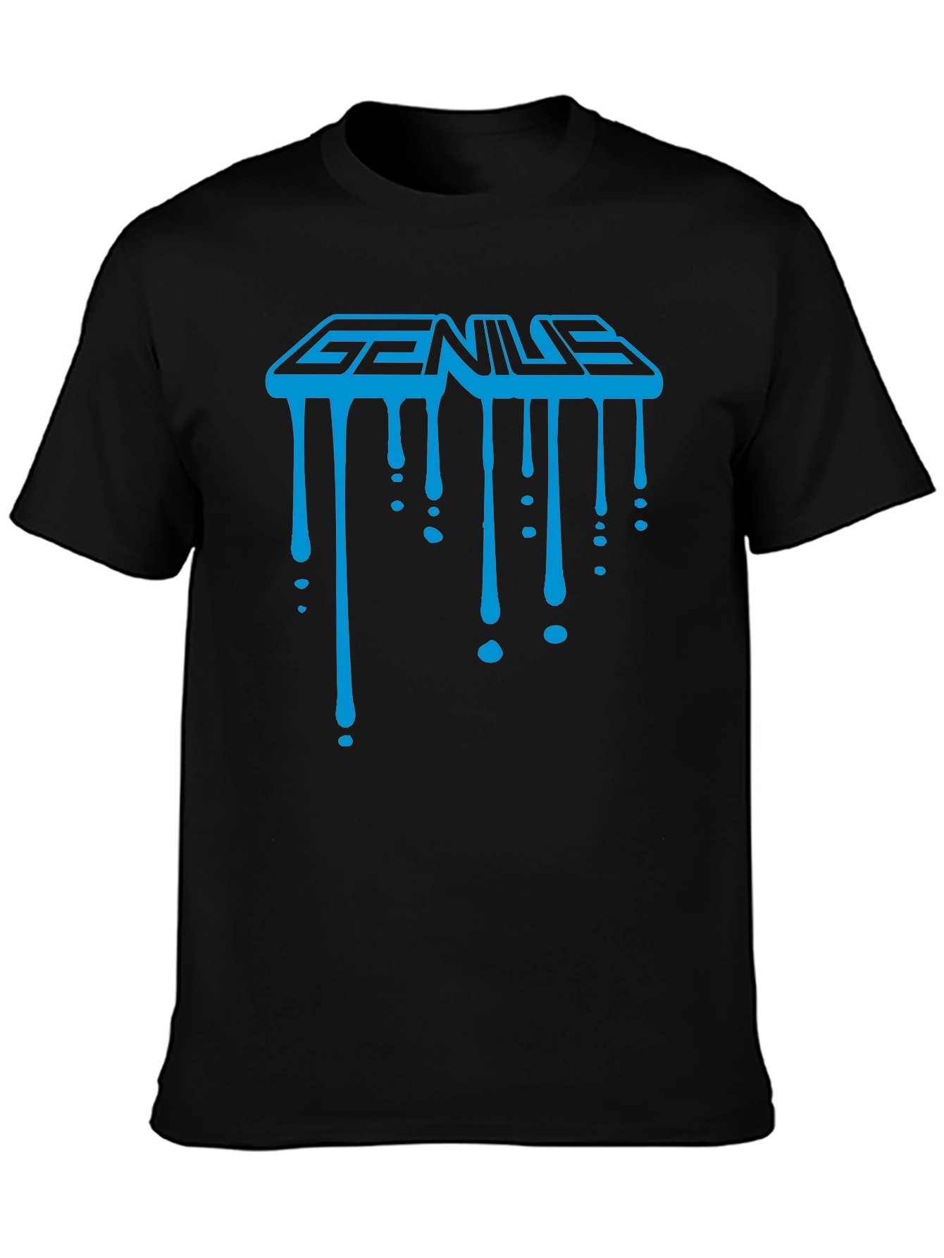 Genius Drip Graphic T-Shirt - Cool Trendy Black Tee