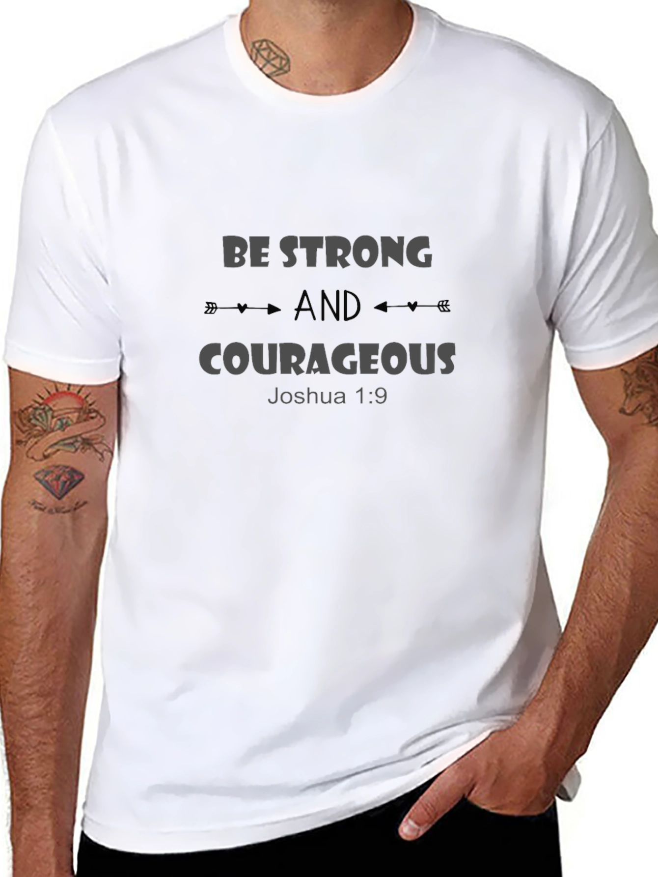 Be Strong & Courageous Graphic T-Shirt