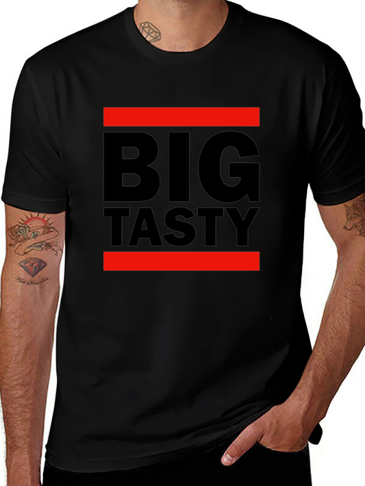 Big Tasty Graphic Tee - Black Cotton T-Shirt