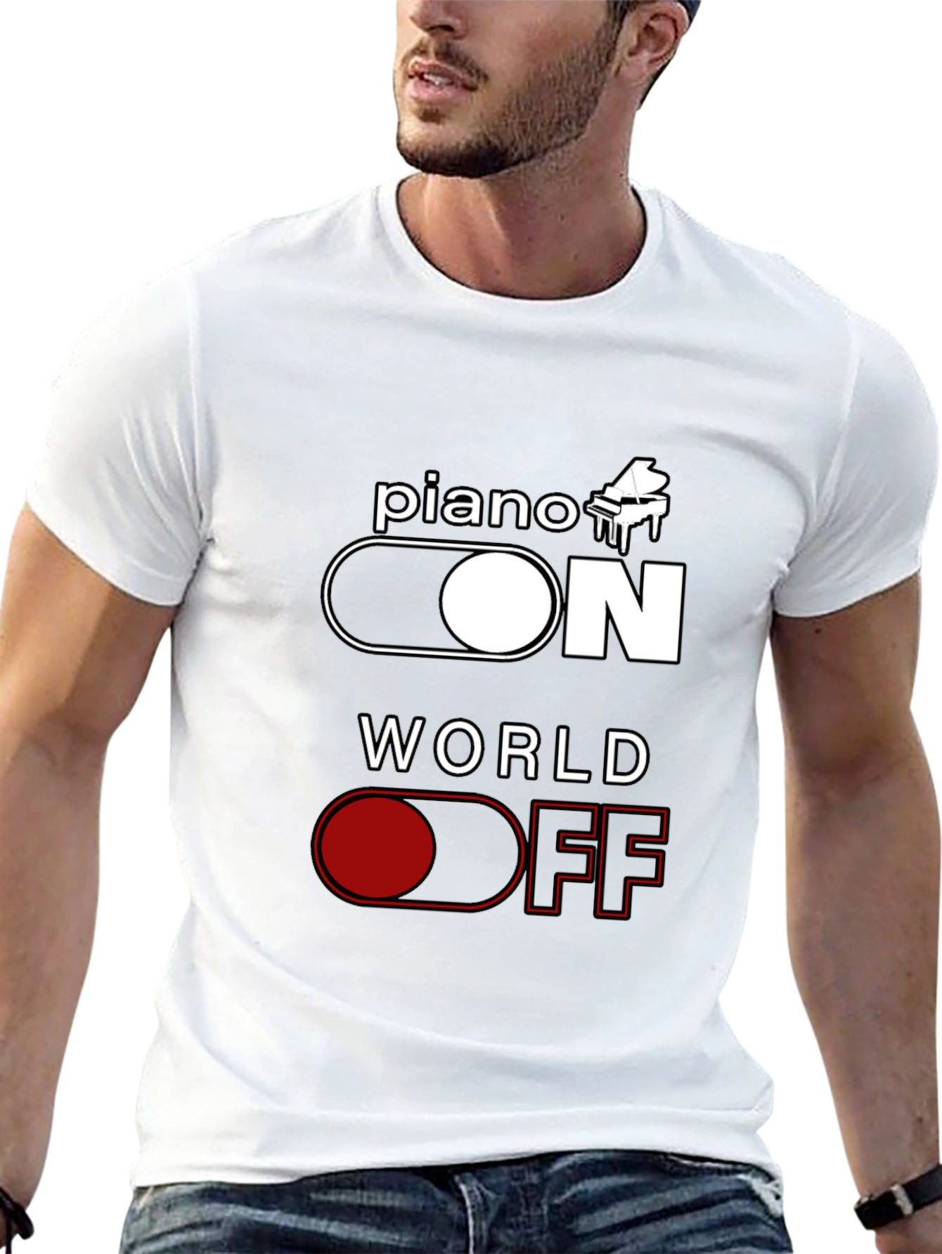 Piano ON World OFF Graphic Tee