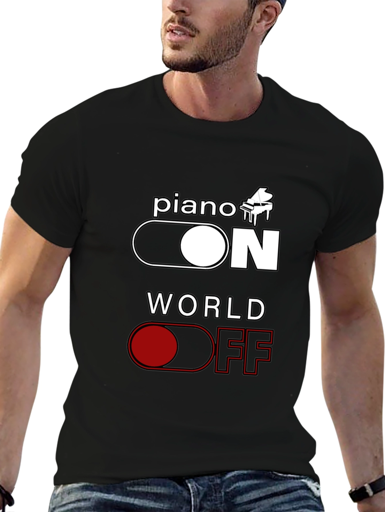 Piano ON World OFF Graphic Tee