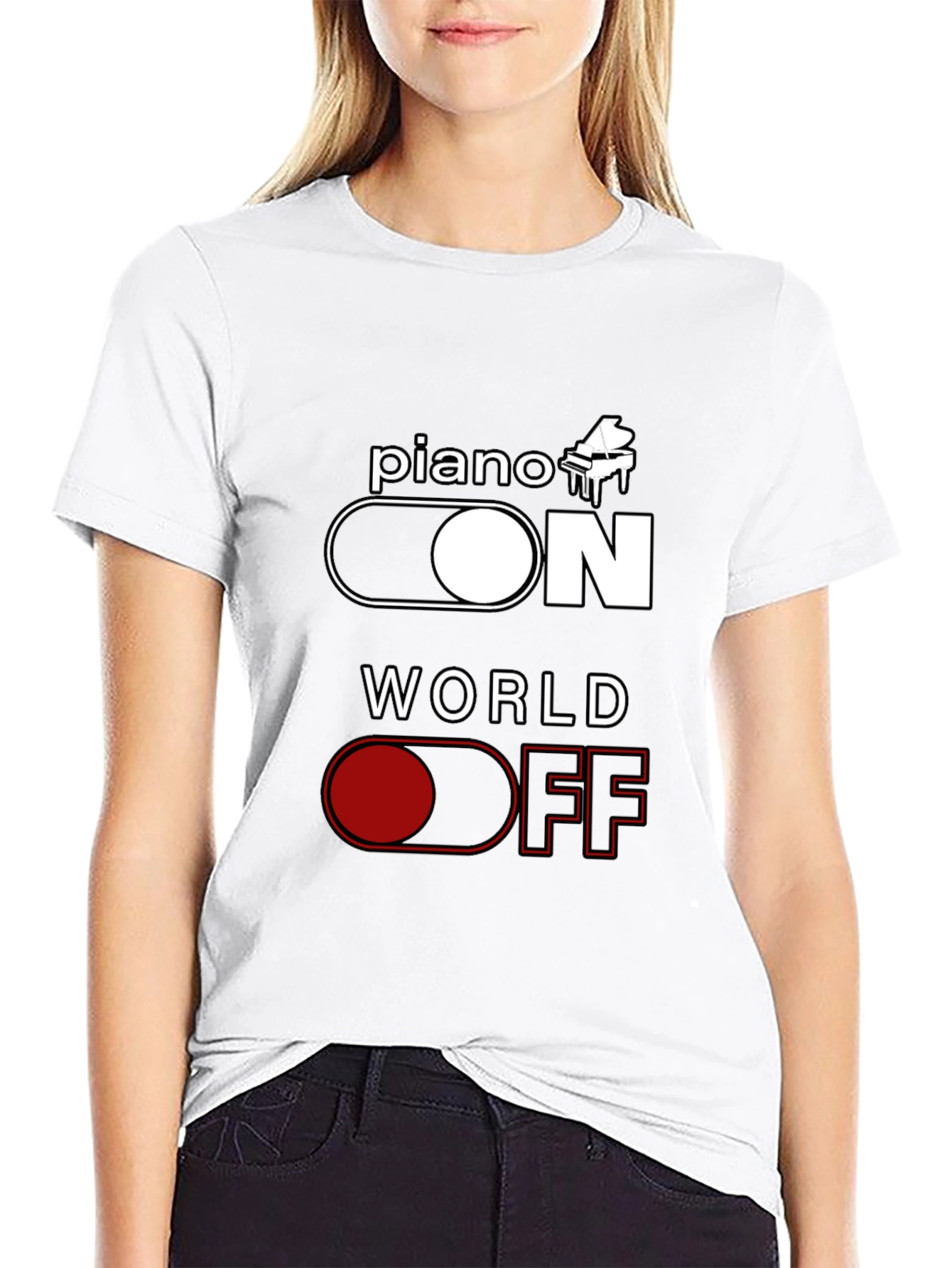 Piano ON World OFF Graphic Tee