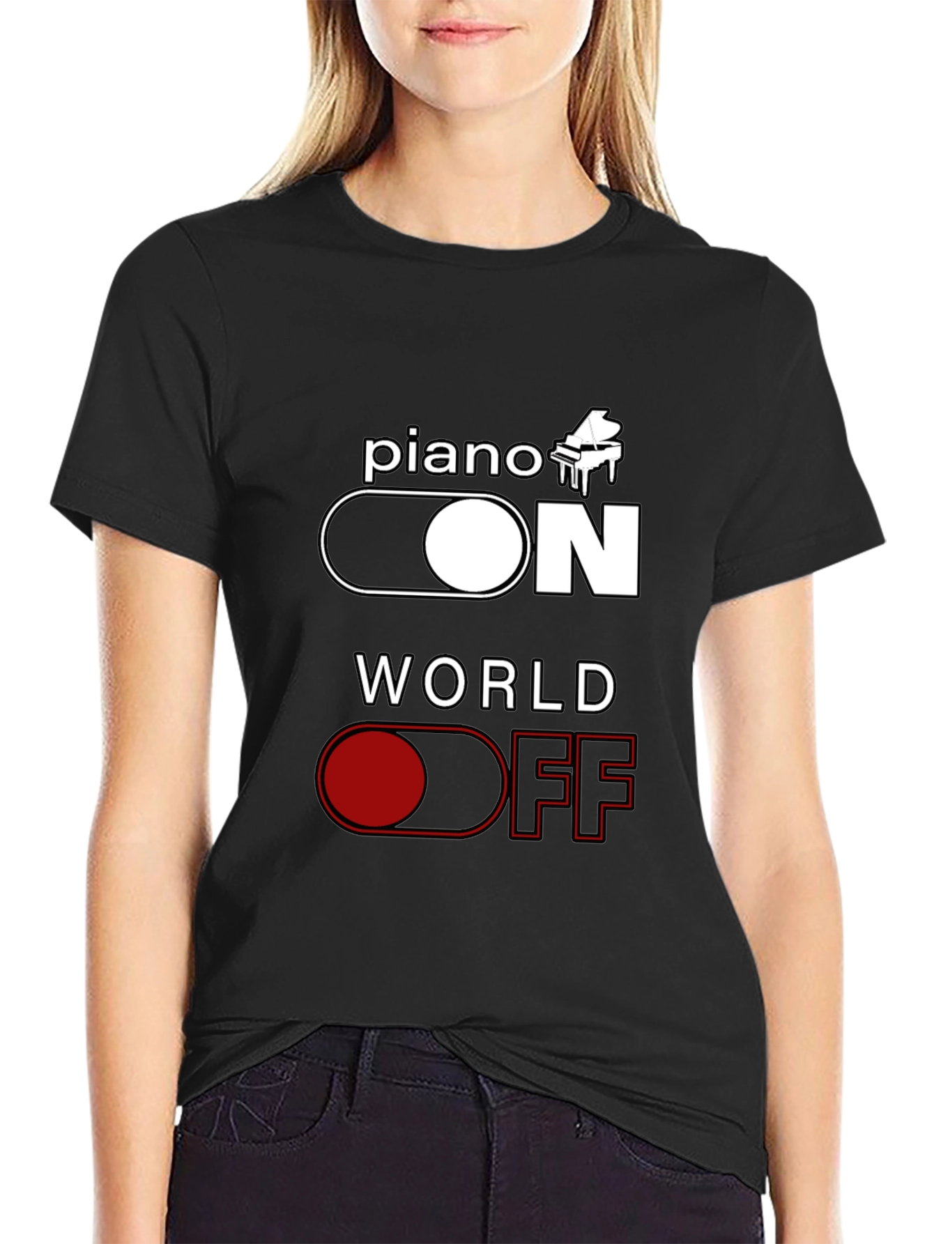 Piano ON World OFF Graphic Tee