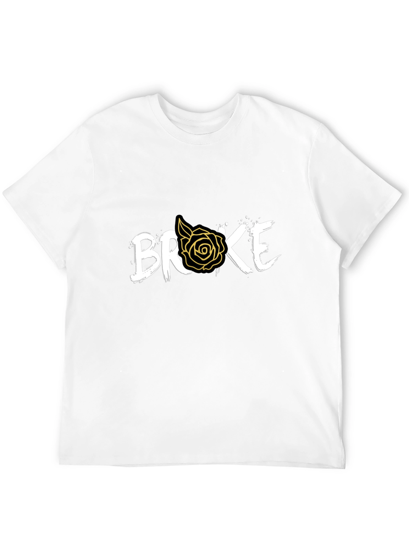 Broke Rose Graphic Black T-Shirt