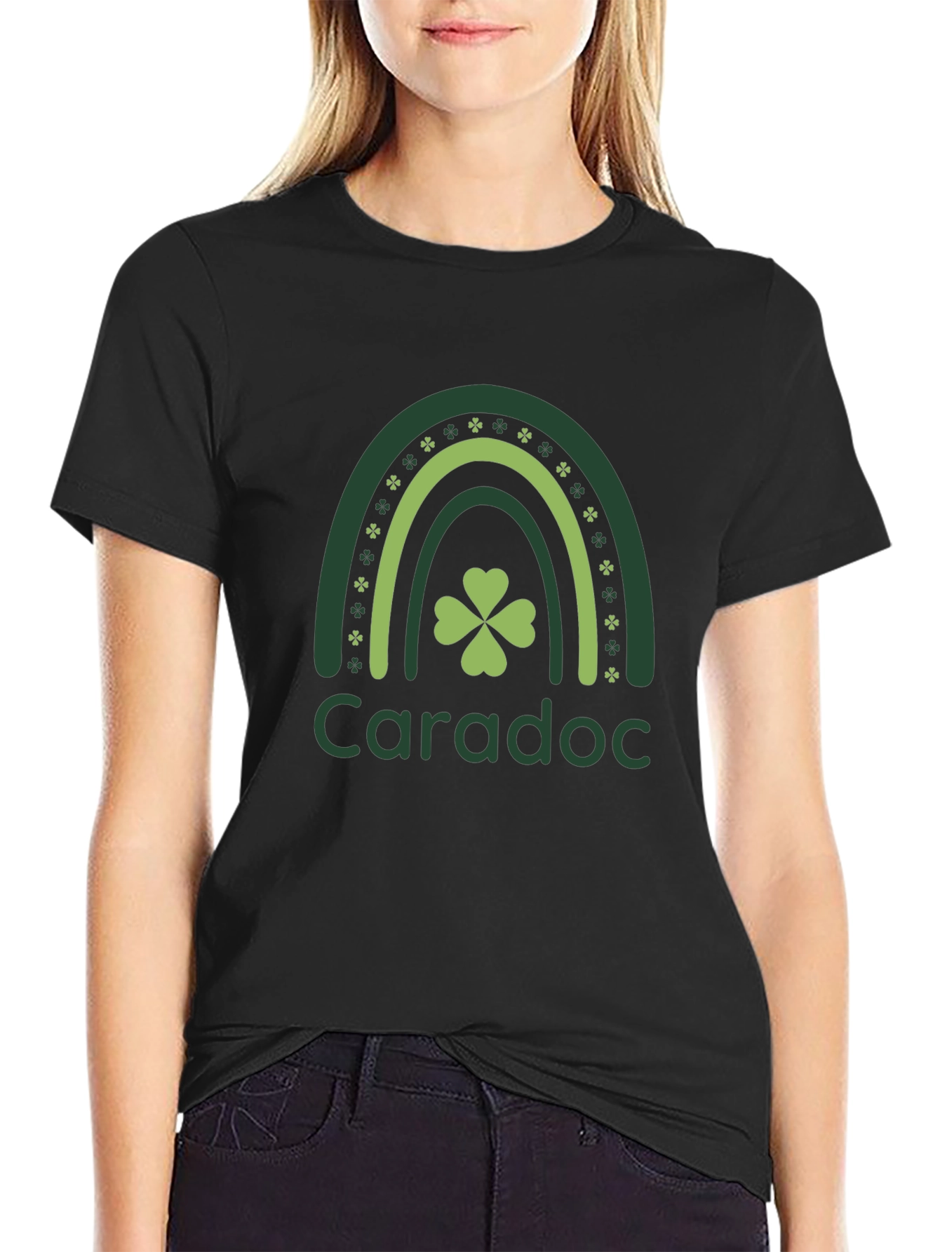 St. Patricks Day Caradoc Shamrock Rainbow T-Shirt