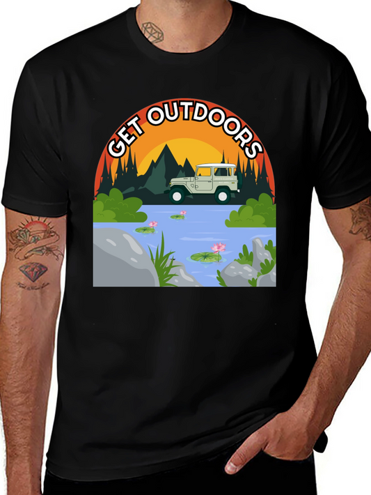 Get Outdoors T-Shirt - Adventure Graphic Tee