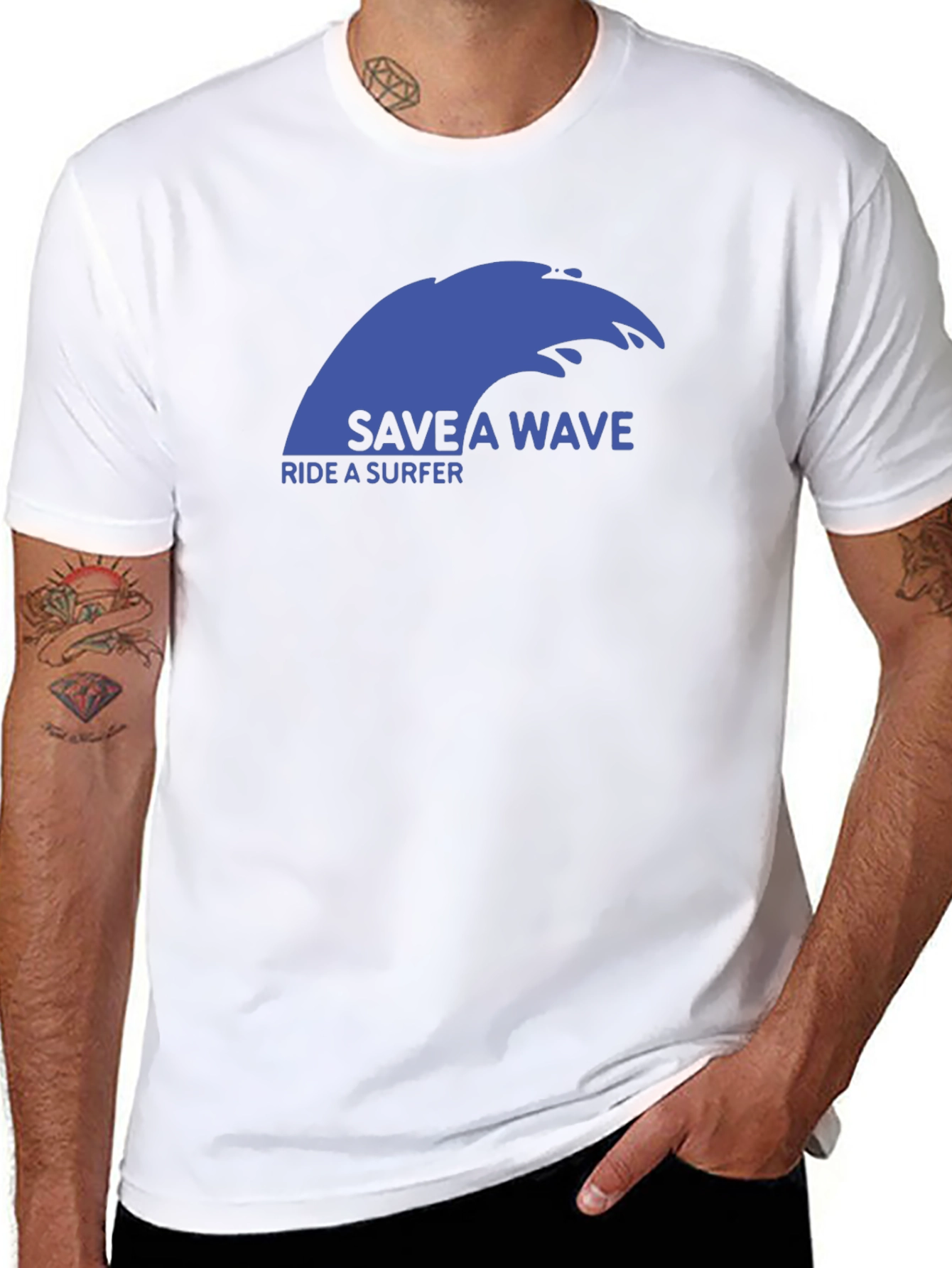 Save a Wave T-Shirt - Ride a Surfer!