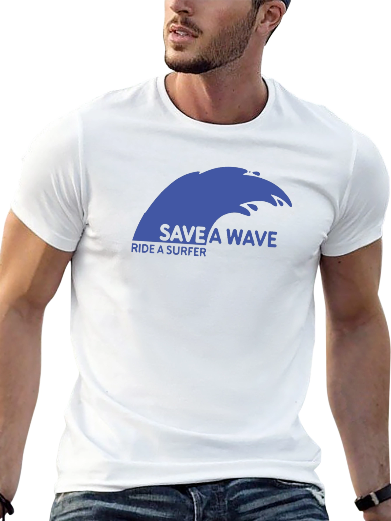 Save a Wave T-Shirt - Ride a Surfer!