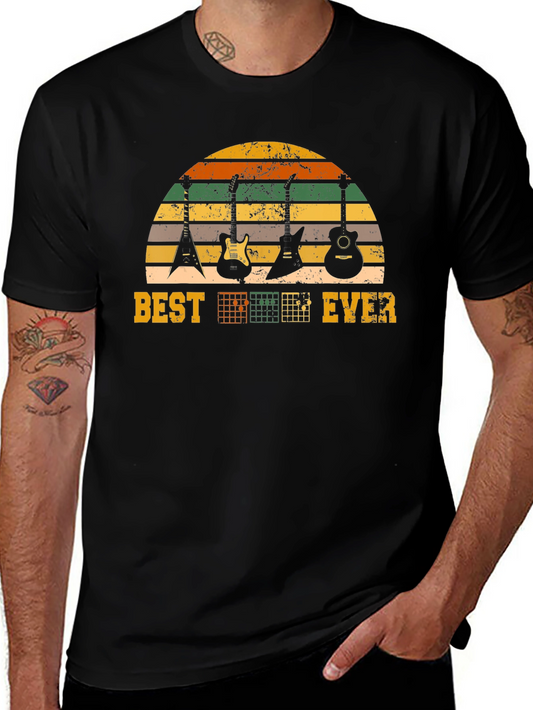 Best Guitar Ever T-Shirt Vintage Sunset Music Lover