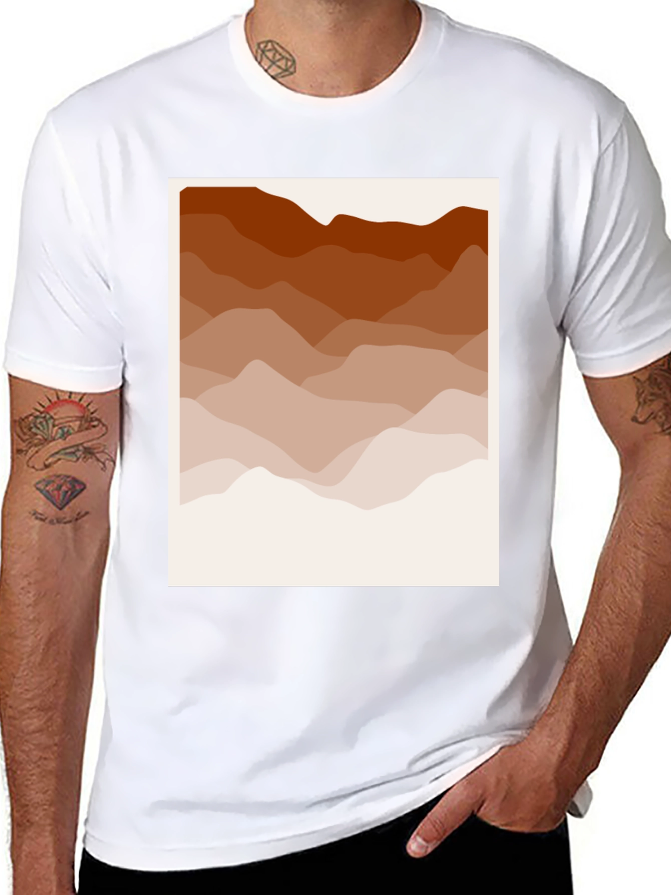Abstract Mountain Range Graphic Tee