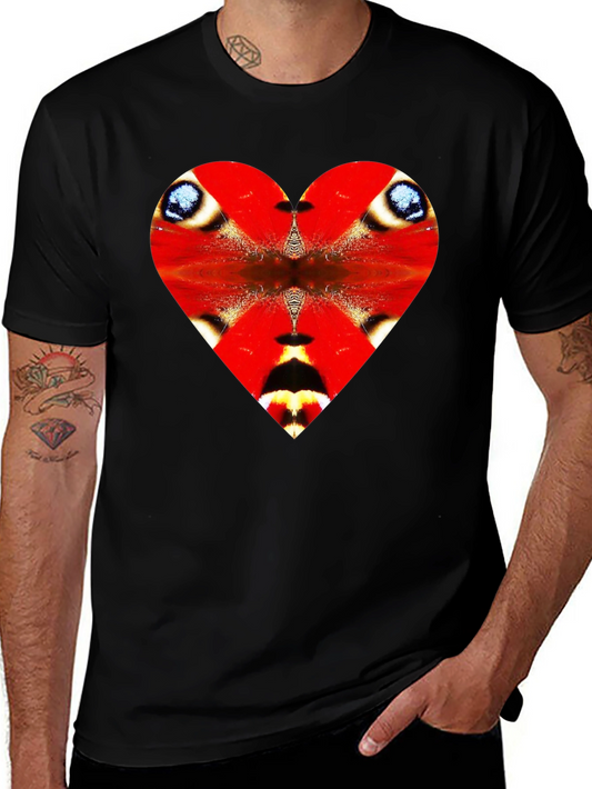 Butterfly Heart Graphic Black Tee