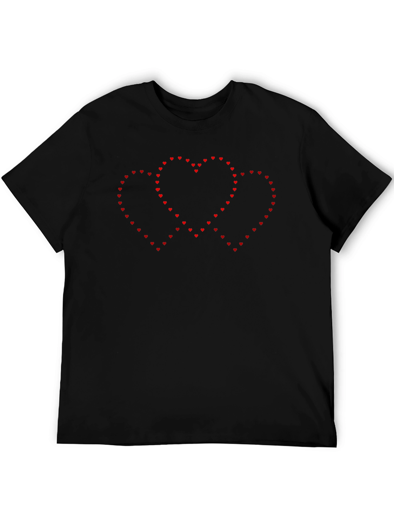 Heart Outline Graphic Black T-Shirt