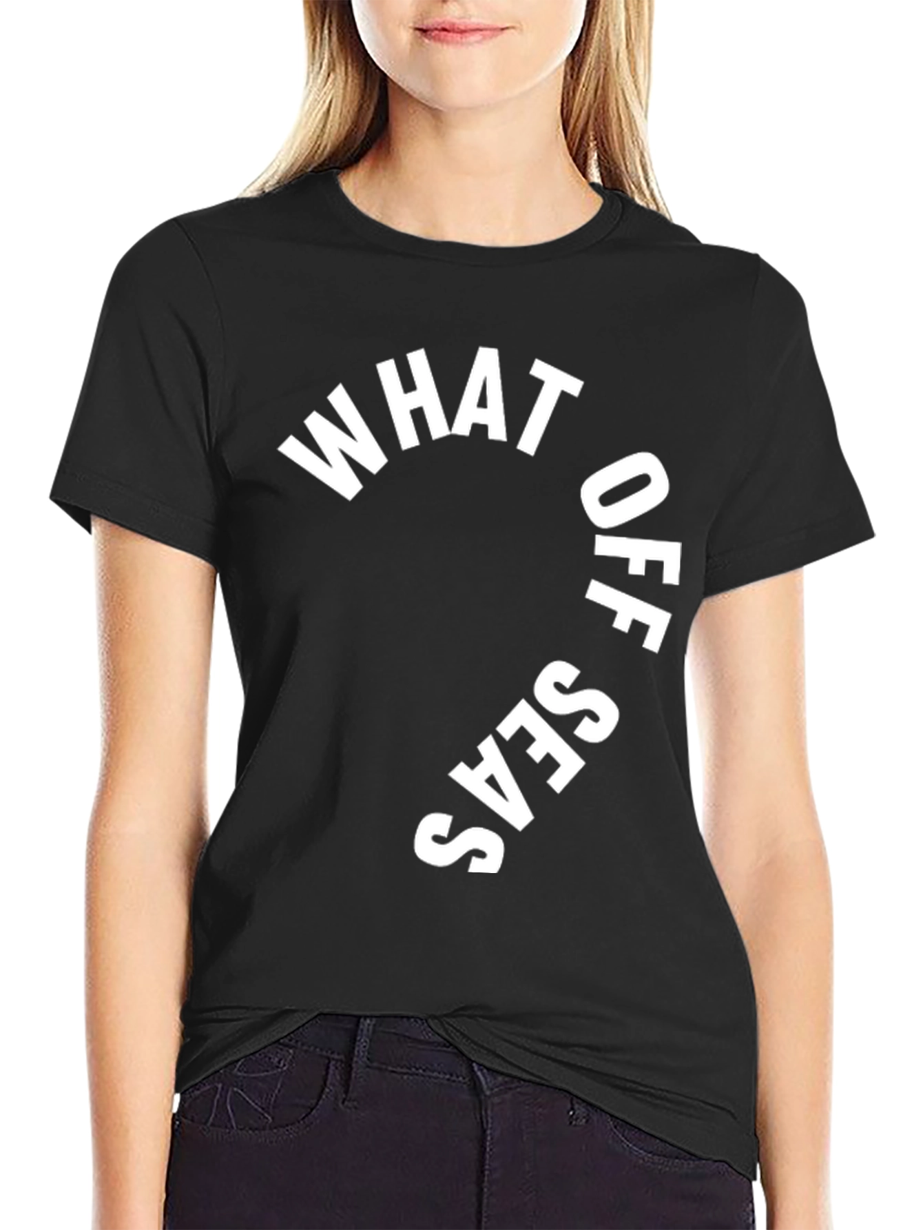What Up Seas? Black Graphic Print T-Shirt