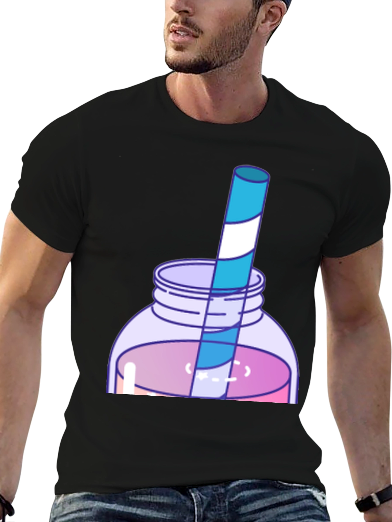 Fun Cartoon Drink T-Shirt