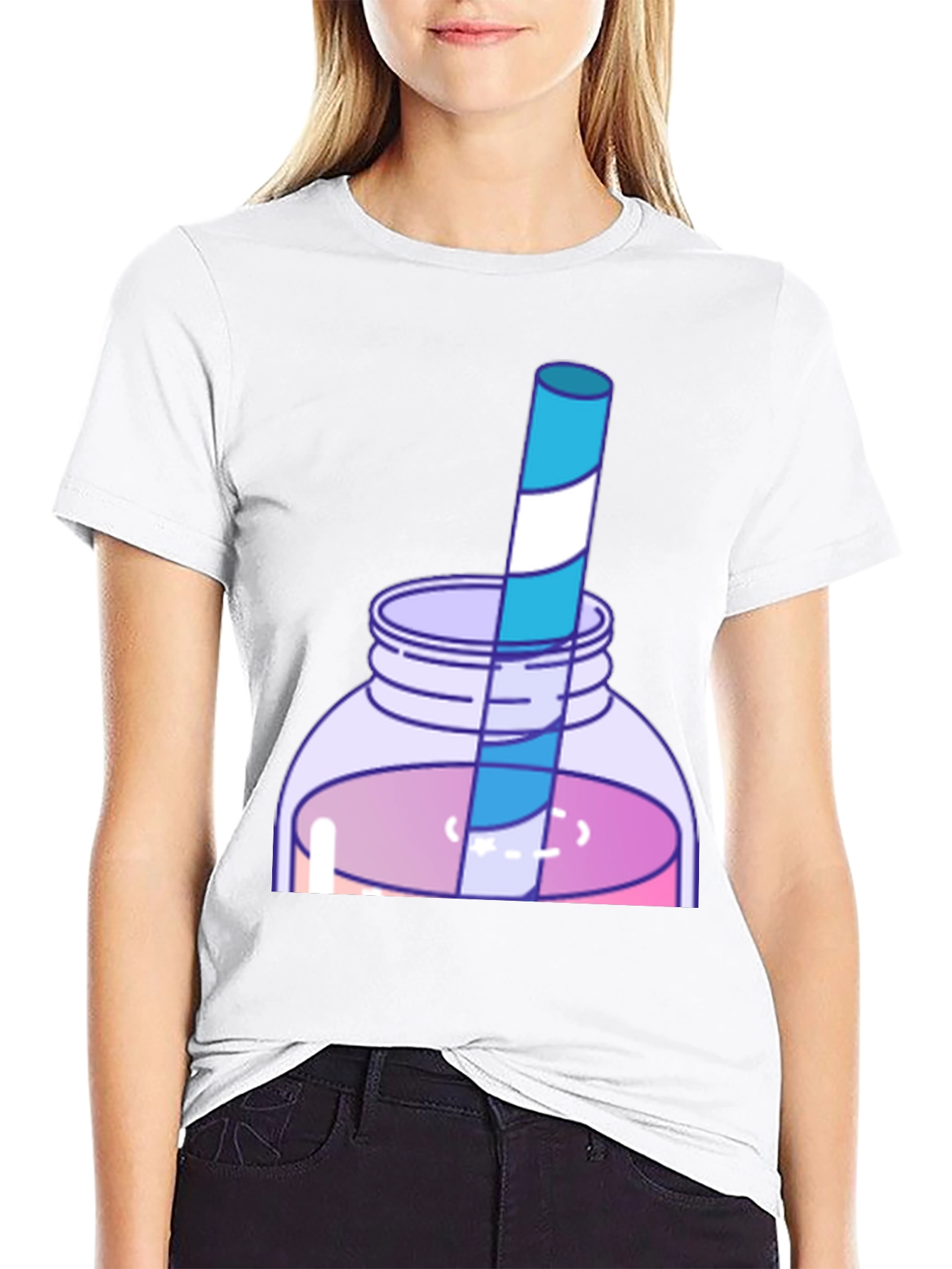 Fun Cartoon Drink T-Shirt