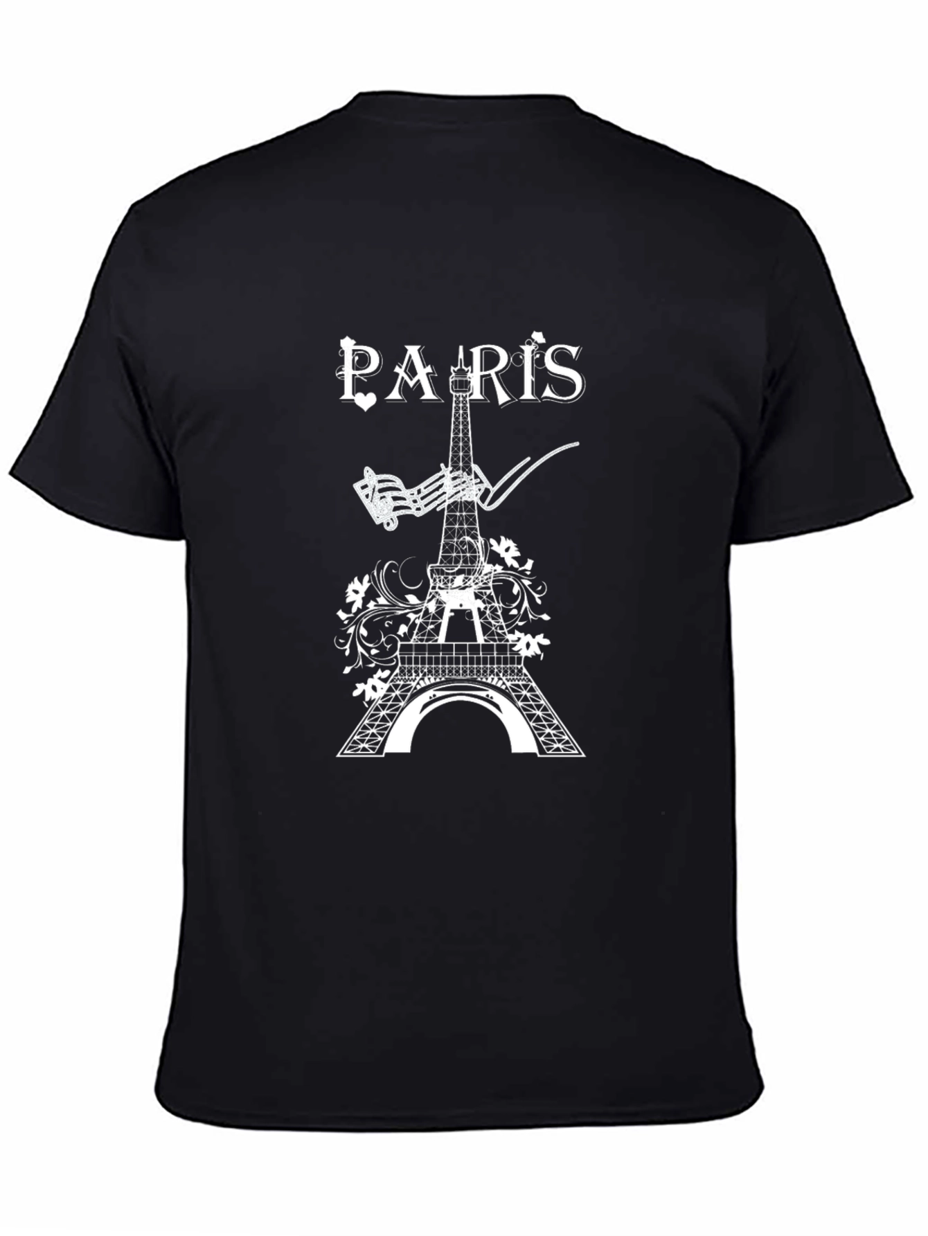 Paris Eiffel Tower Graphic Black T-Shirt