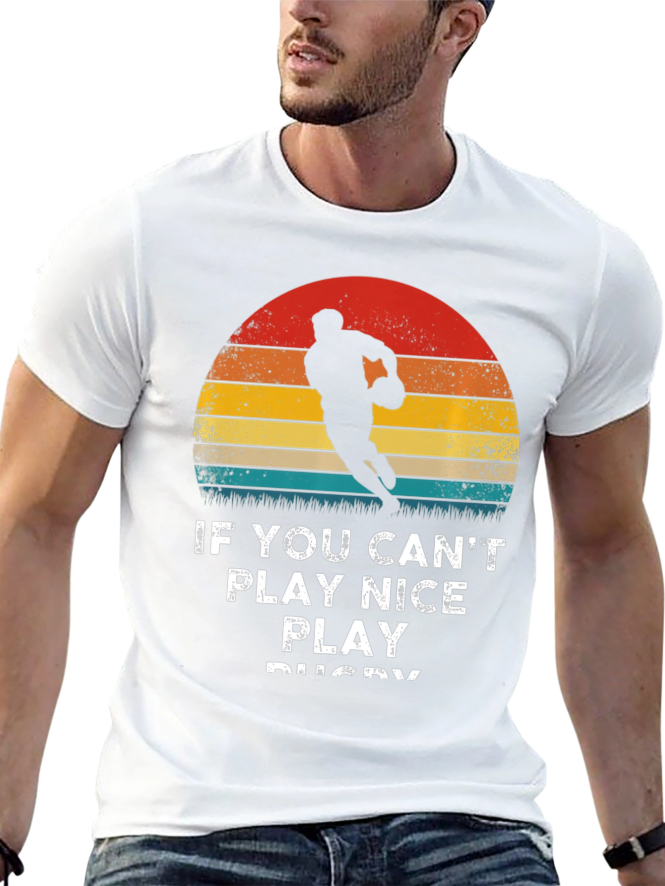Play Rugby T-Shirt - Retro Style