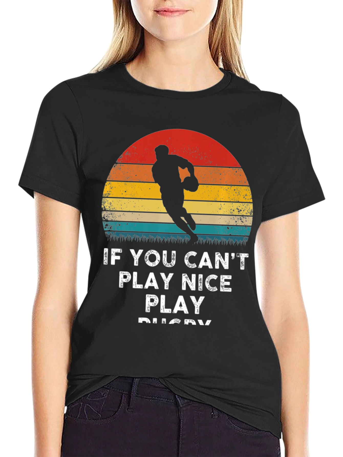 Play Rugby T-Shirt - Retro Style