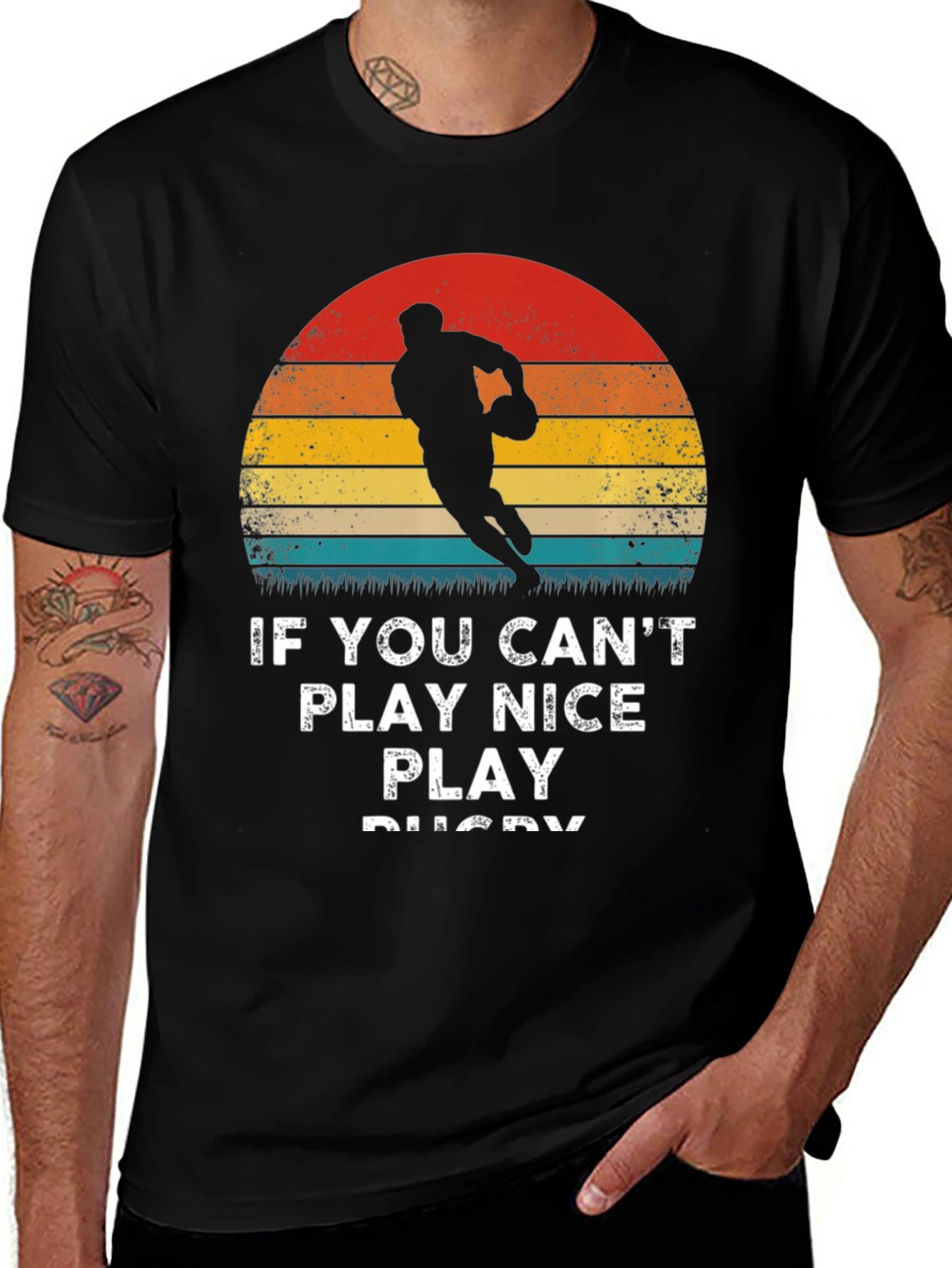 Play Rugby T-Shirt - Retro Style