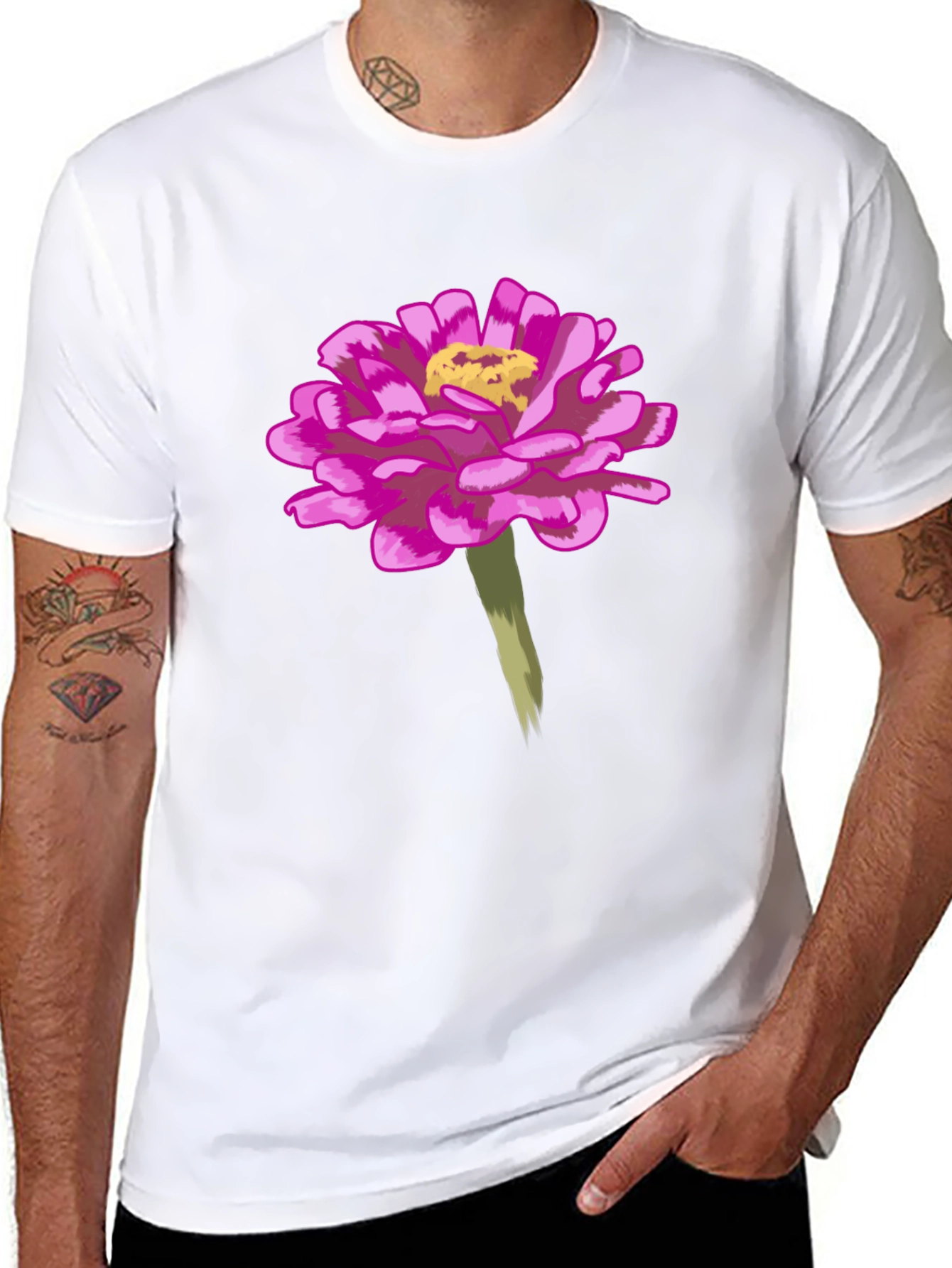 Floral T-Shirt - Pink Flower Graphic Tee